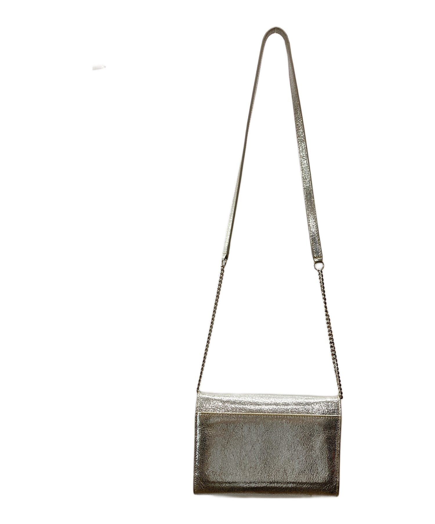 専用品JIMMY CHOO ELISE シルバー ウォレットショルダーバッグ JIMMY CHOO - 専用品JIMMY CHOO ELISE シルバー ウォレットショルダー