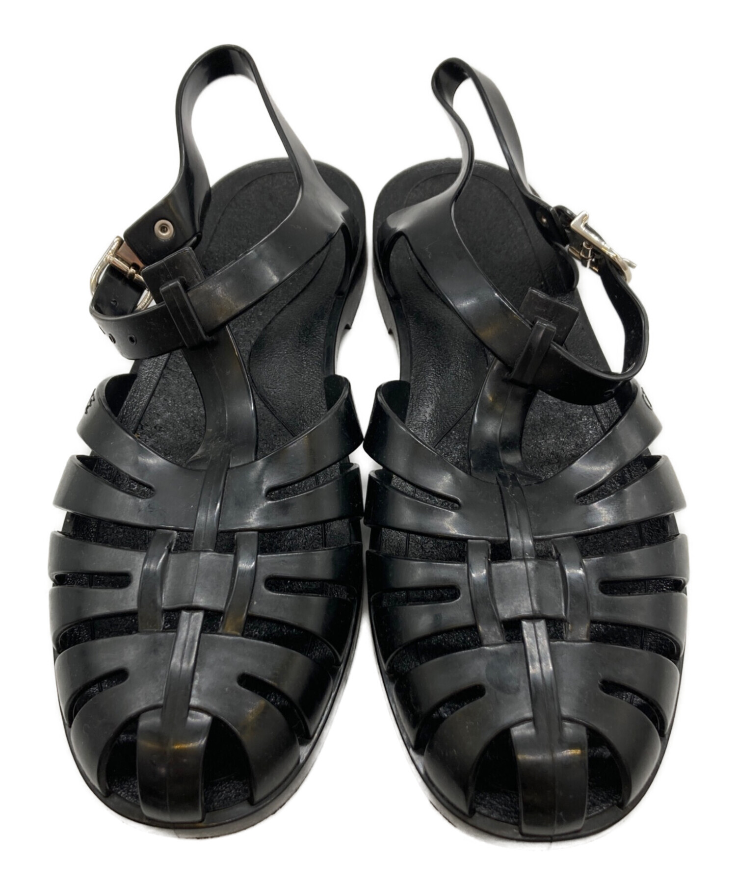 【エディ期】20ss CELINE グルカサンダル サイズ41 黒 中古・古着通販】CELINE (セリーヌ) PVCグルカサンダル ブラック