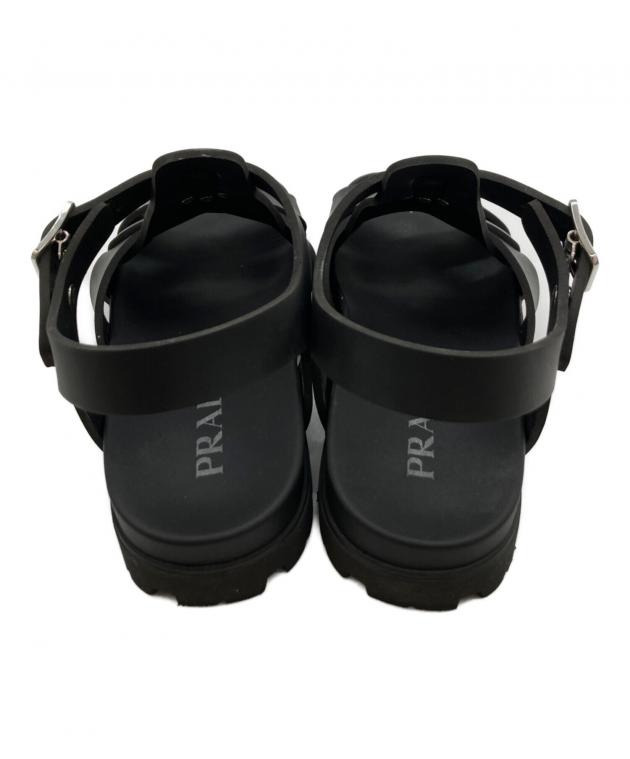 中古・古着通販】PRADA (プラダ) ラバークロスサンダル PRADA ブラック