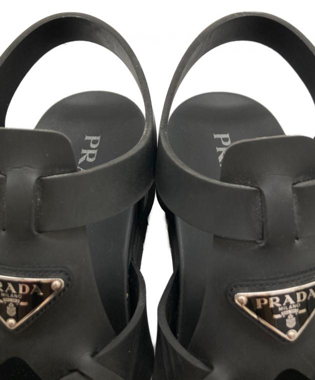 中古・古着通販】PRADA (プラダ) ラバークロスサンダル PRADA ブラック