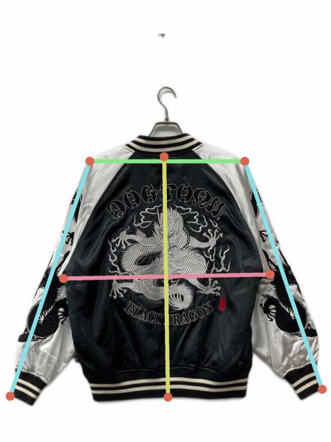 ドッグタウン　スカジャン DOGTOWN ドッグタウン✨刺繍 スカジャン XL 黒龍 和柄 ドラゴン - メルカリ