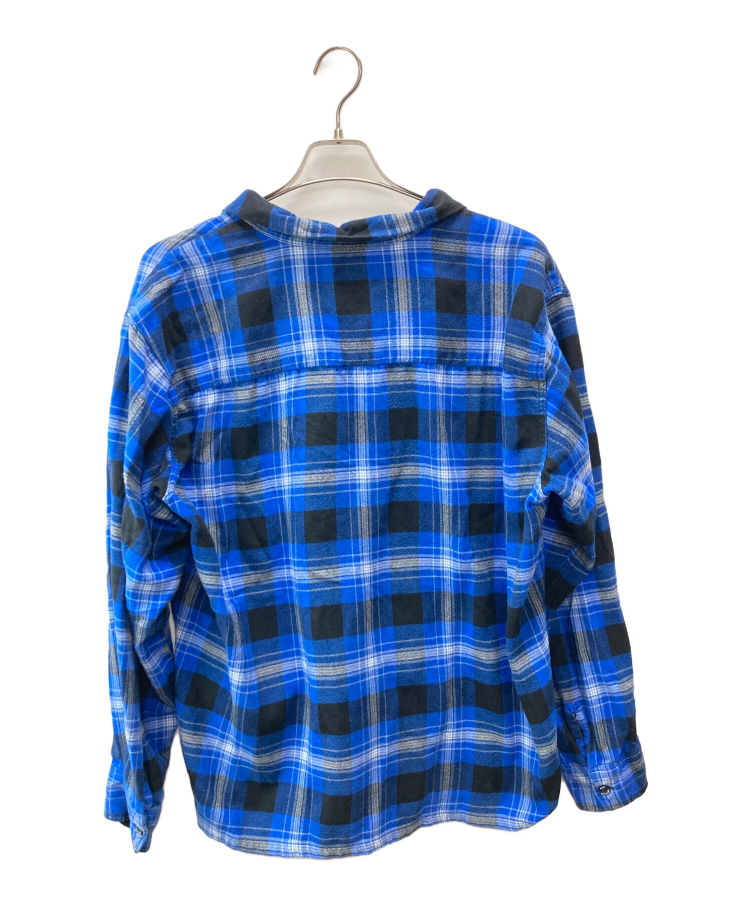 中古・古着通販】RATS (ラッツ) COTTON RAYON CHECK SHIRT ブルー