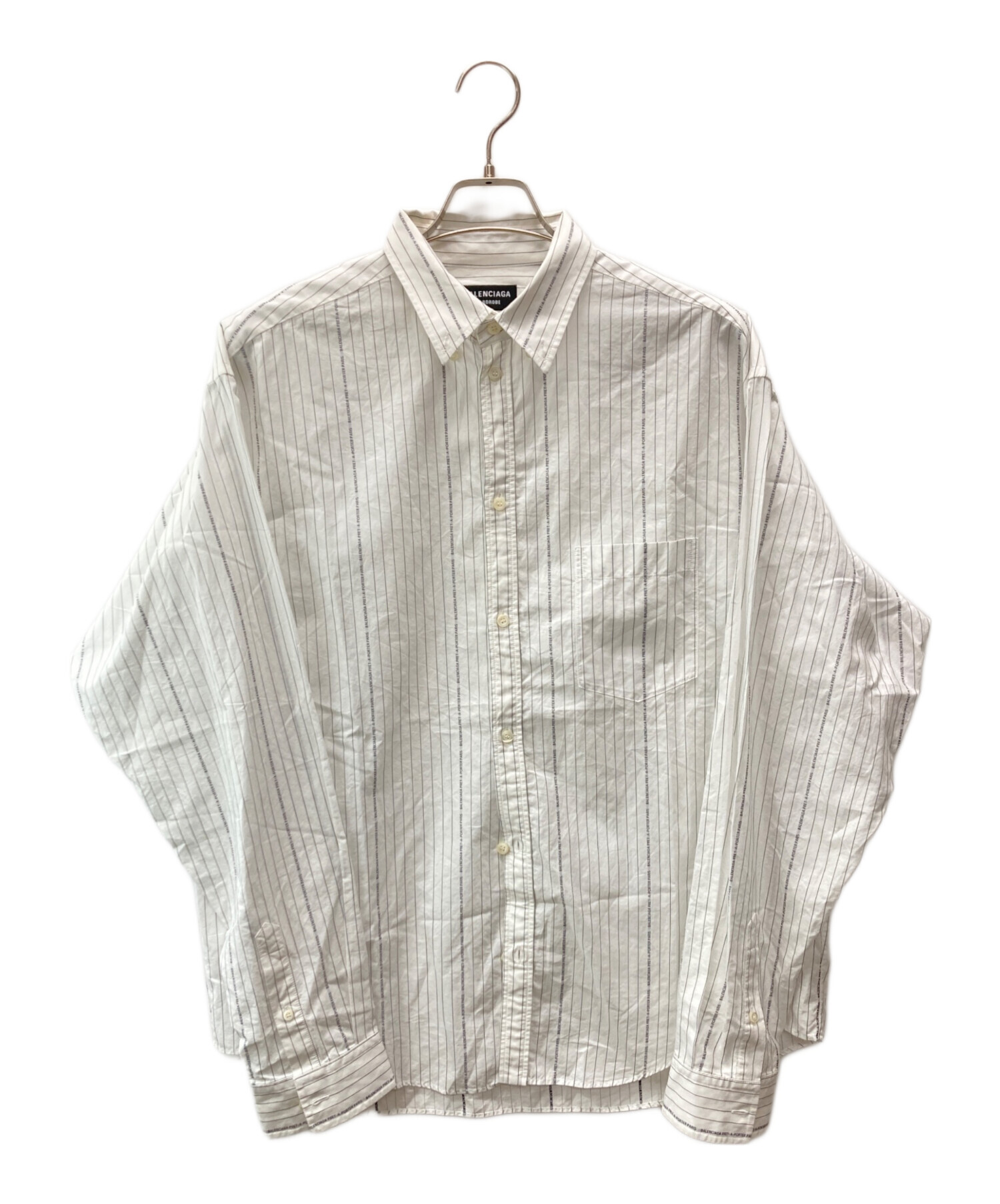 中古・古着通販】BALENCIAGA (バレンシアガ) ボタンダウンストライプ 