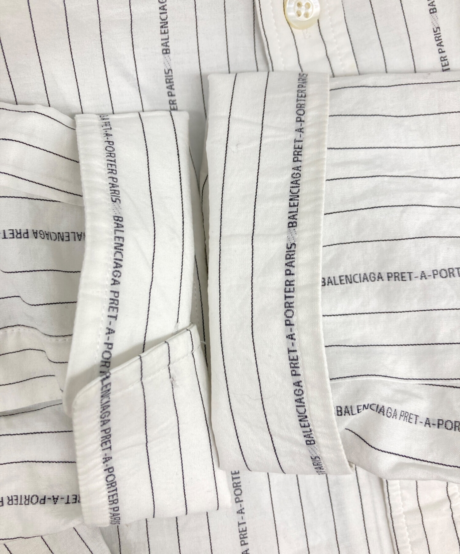 中古・古着通販】BALENCIAGA (バレンシアガ) ボタンダウンストライプ 