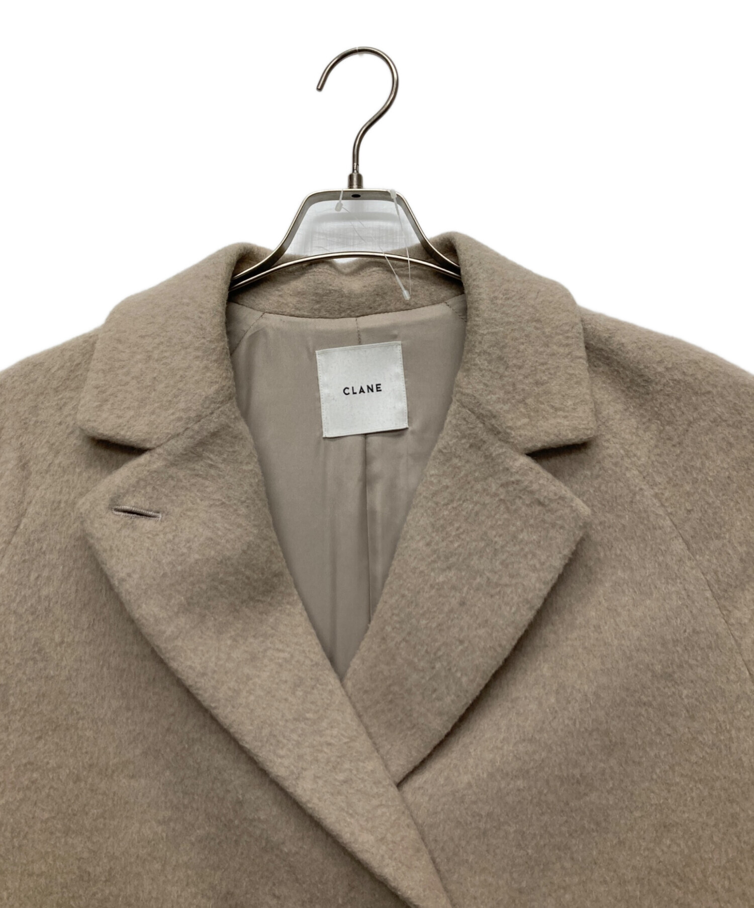 中古・古着通販】CLANE (クラネ) DOUBLE WOOL LONG COAT ベージュ 