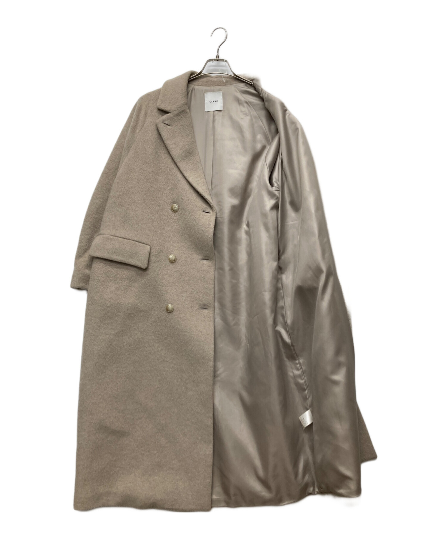 中古・古着通販】CLANE (クラネ) DOUBLE WOOL LONG COAT ベージュ