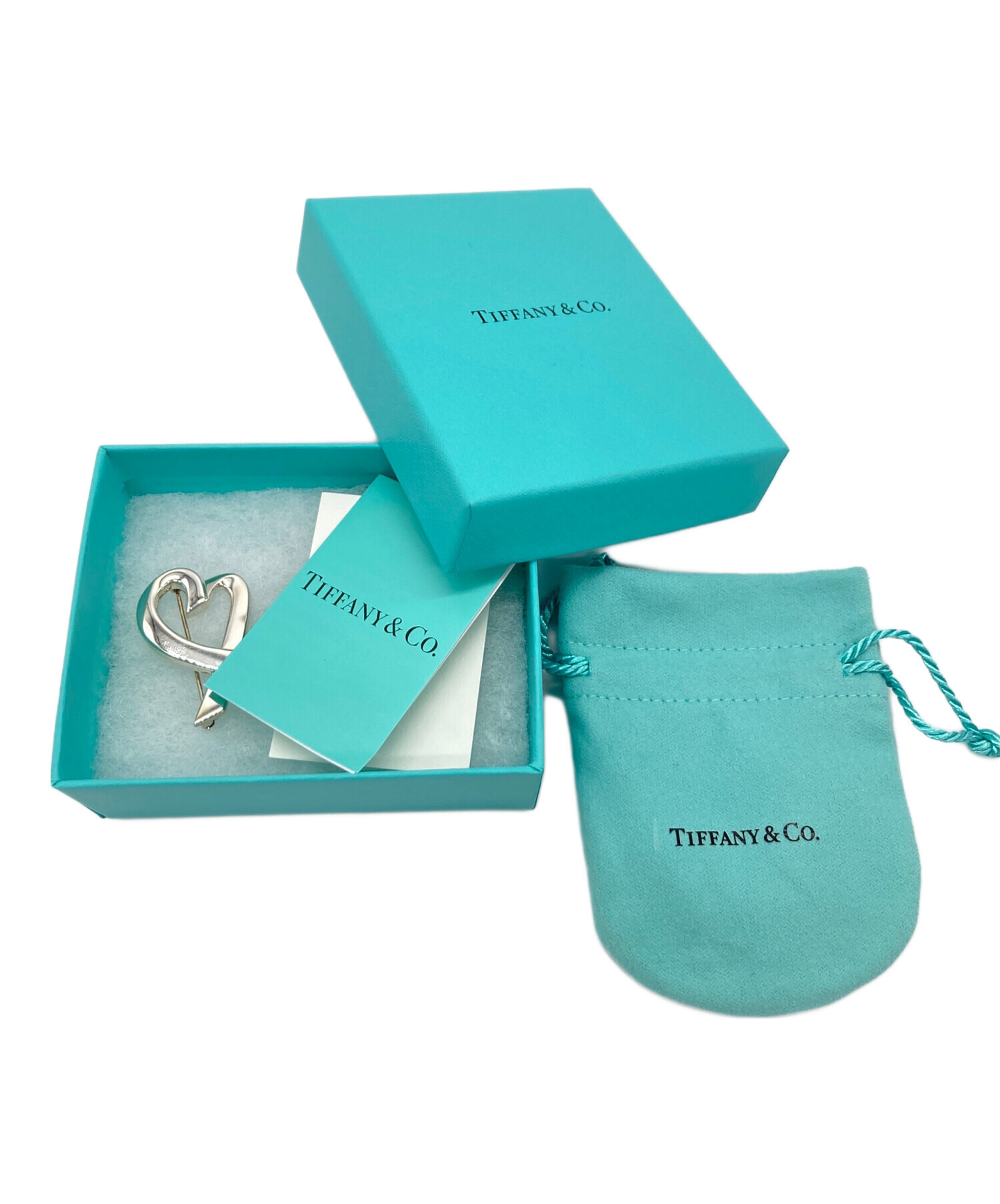 【箱付き・ほぼ未使用】Tiffany ラビングハート ブローチ 中古・古着通販】Tiffany & Co. (ティファニー) ラビングハート