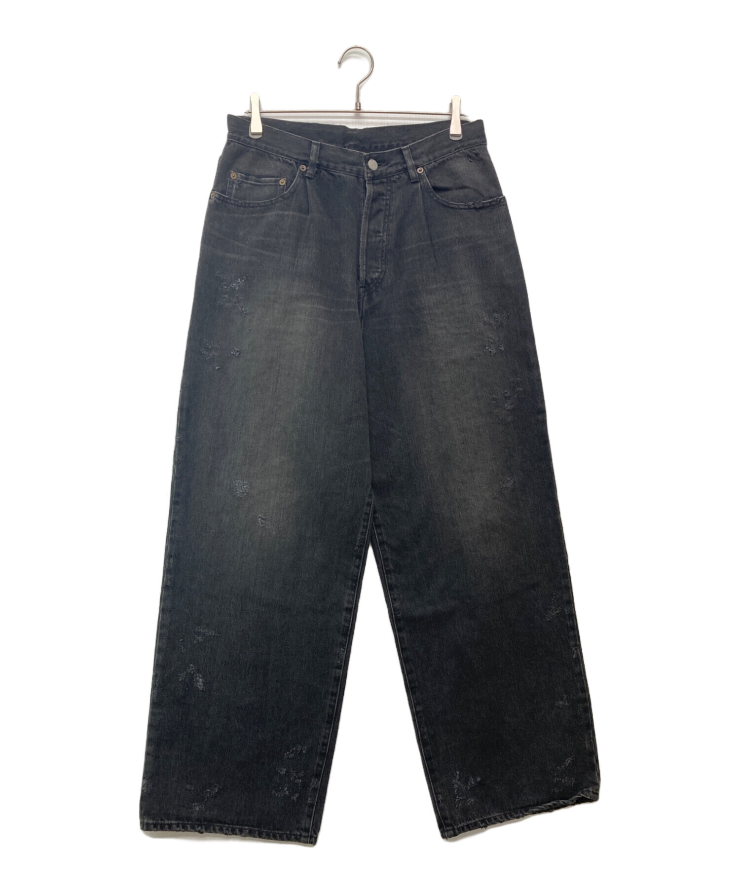 中古・古着通販】ssstein (シュタイン) BAGGY DENIM JEANS ブラック 
