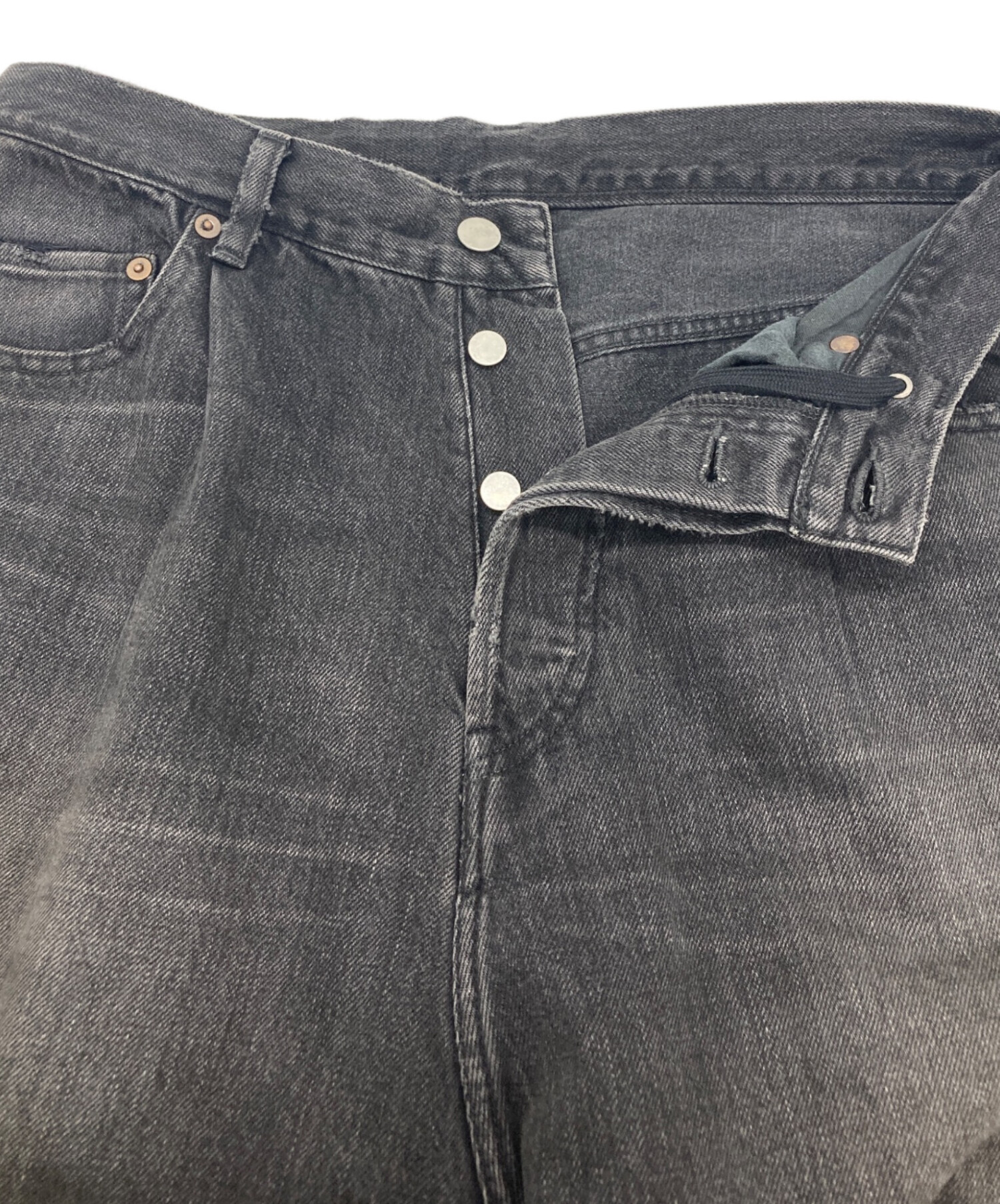 中古・古着通販】ssstein (シュタイン) BAGGY DENIM JEANS ブラック 