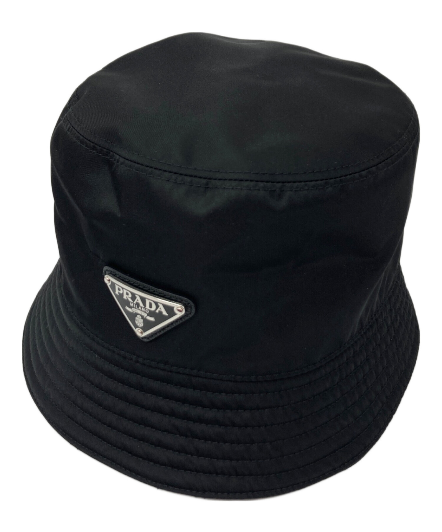 中古・古着通販】PRADA (プラダ) トライアングルロゴナイロンバケット 中古・古着通販】PRADA (プラダ) トライアングルロゴナイロンバケット