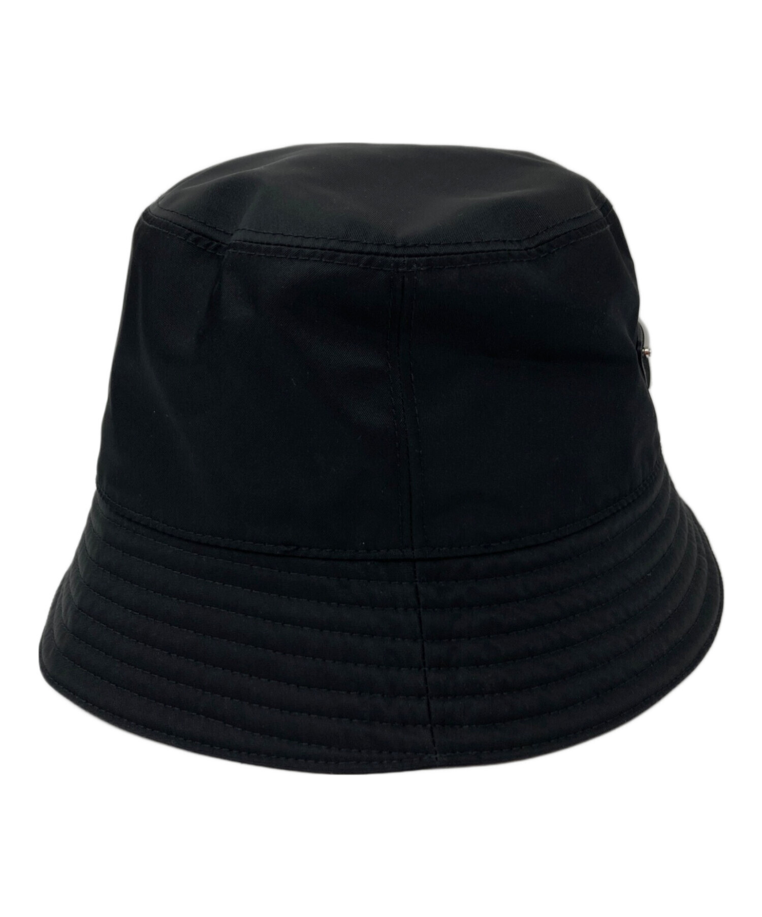 １日お値下げ　PRADA ブラック帽 中古・古着通販】PRADA (プラダ) トライアングルロゴナイロンバケット
