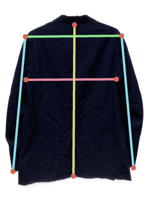 中古・古着通販】COMOLI (コモリ) ウール 2Bジャケット ネイビー