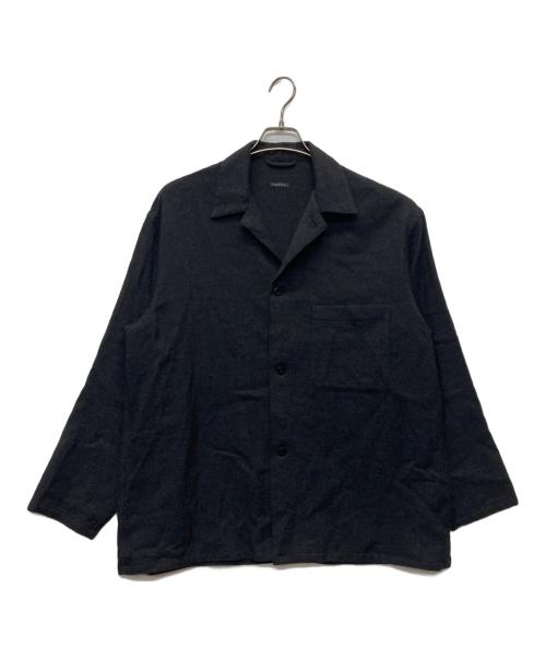 名作　コモリ　COMOLI カシミヤ和紙ワークジャケット ブラック　サ COMOLI (コモリ) カシミヤ和紙 ジップショートジャケット
