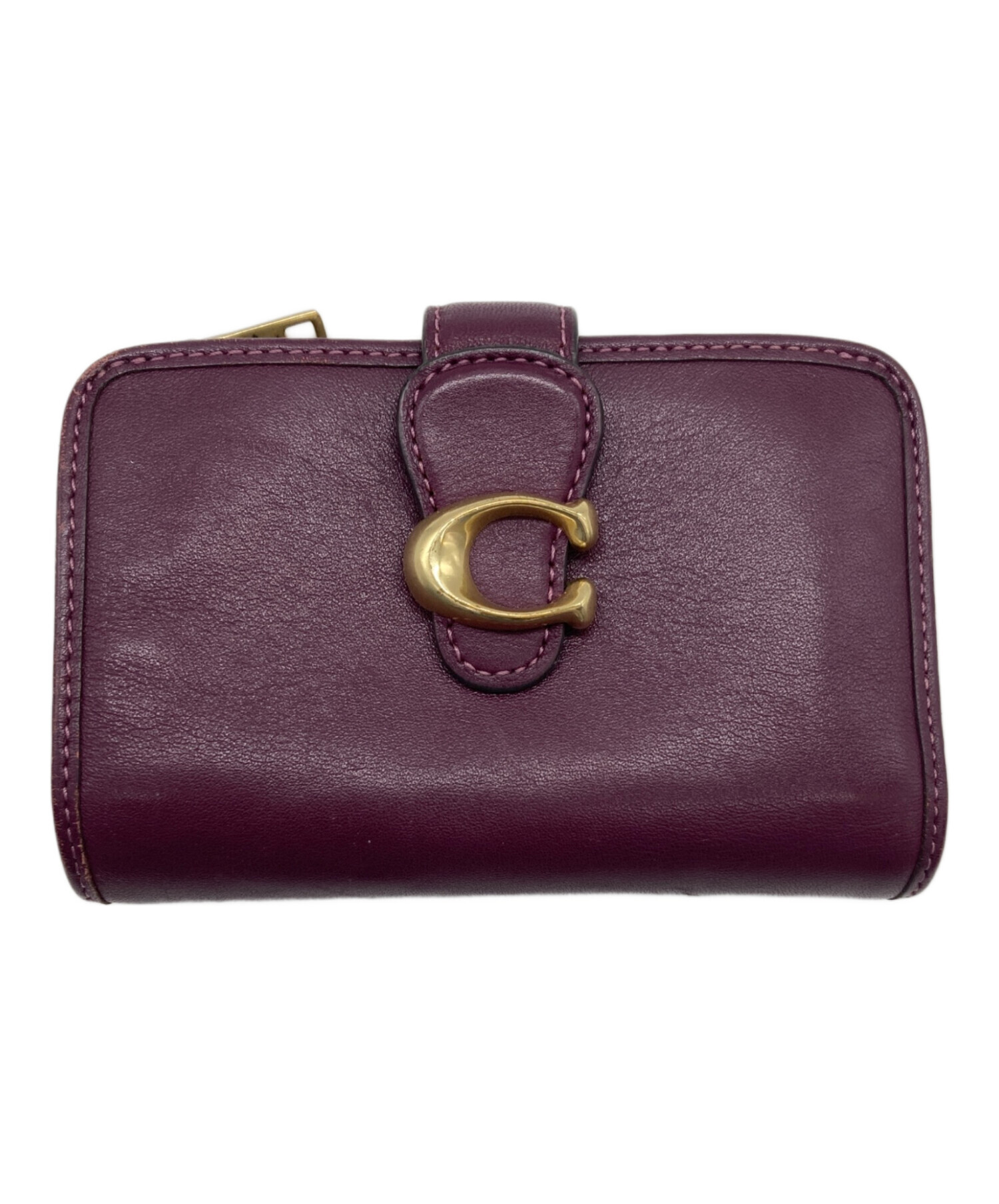 希少 コーチ タビー ミディアムウォレット 二つ折り財布 パステル パープル 中古・古着通販】COACH (コーチ) タビー ミディアム ウォレット/CA193