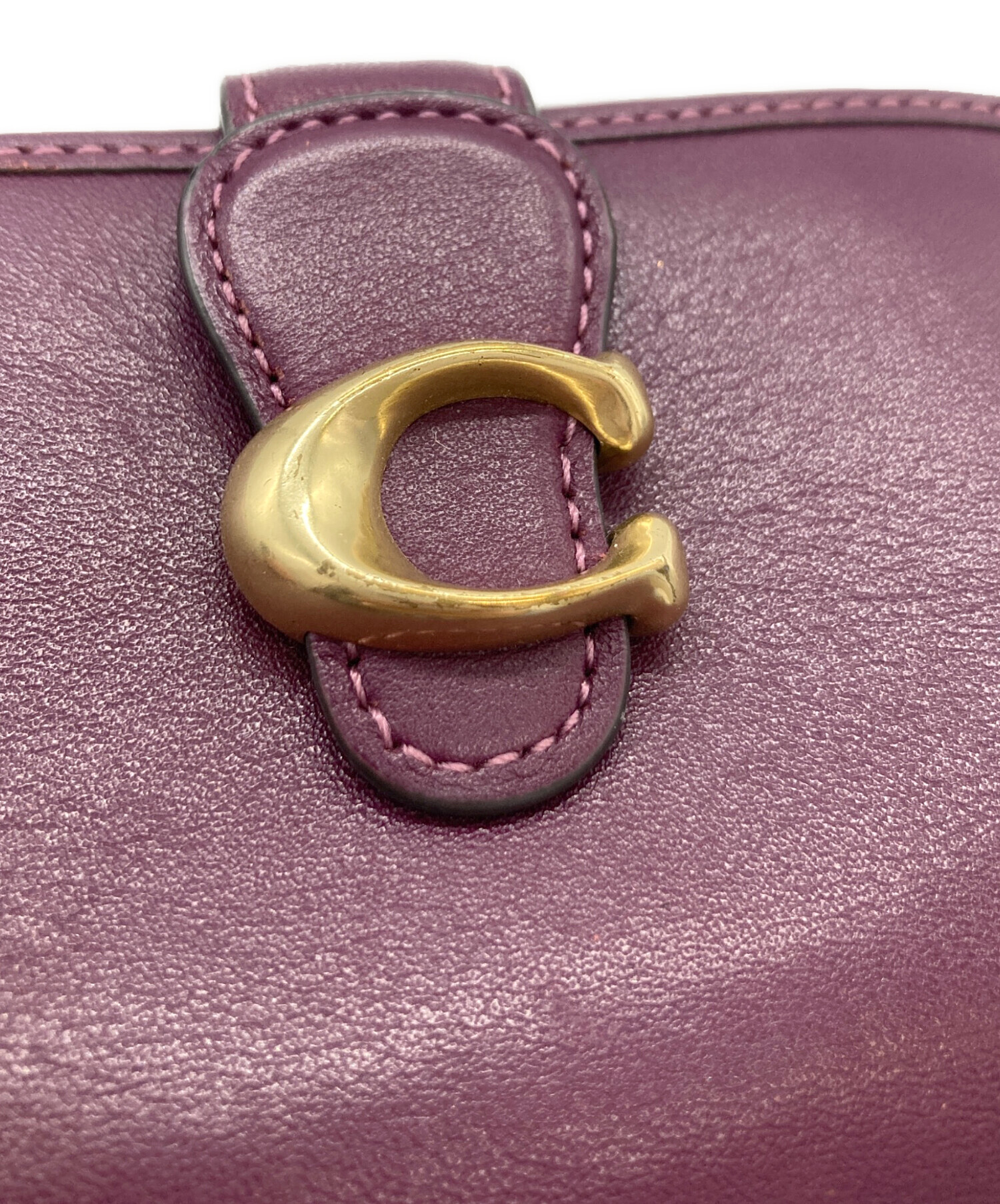 COACH タビーミディアムウォレット　パープル 中古・古着通販】COACH (コーチ) タビー ミディアム ウォレット/CA193