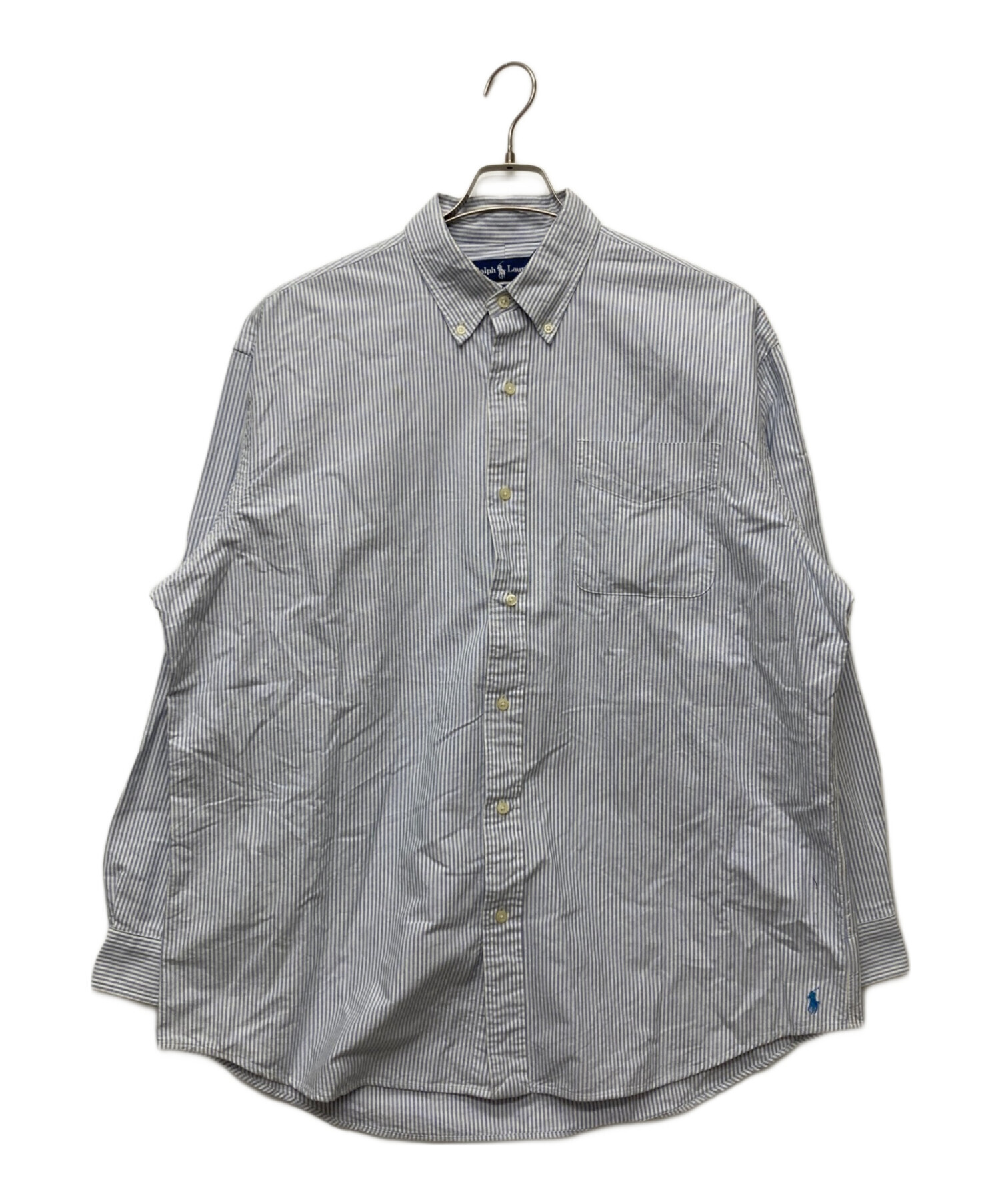 中古ビームス別注ポロラルフローレンストライプ 半袖シャツ　L 中古・古着通販】RALPH LAUREN (ラルフローレン) BEAMS (ビームス