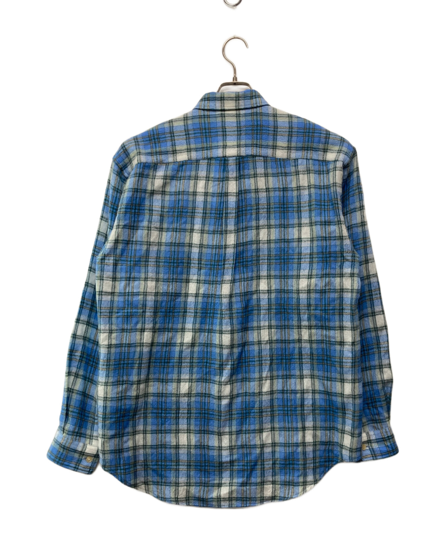 中古・古着通販】AURALEE (オーラリー) AIRY WOOL CHECK SHIRT ブルー 