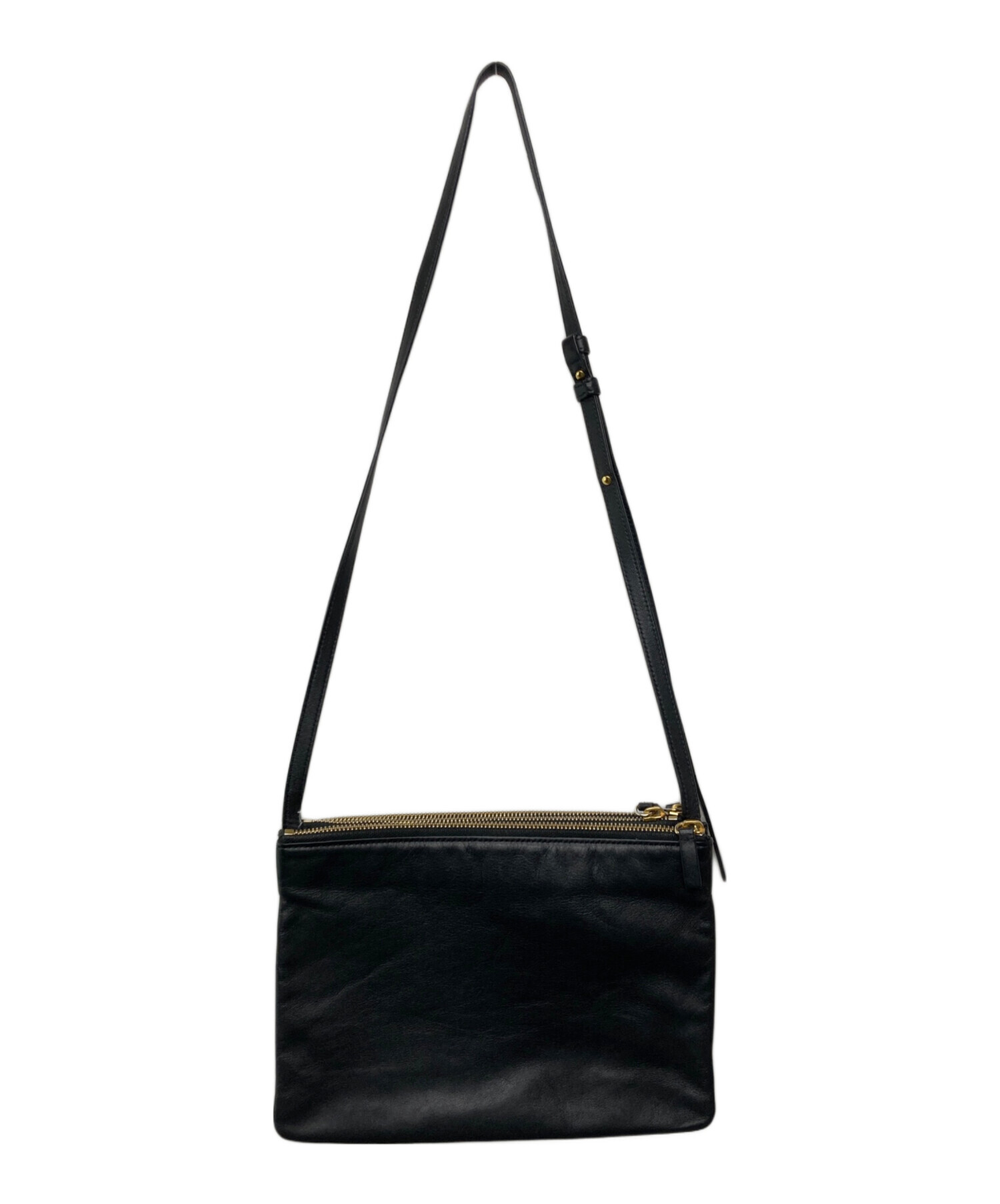 未使用級⭐️CELINE セリーヌ ラージトリオ ショルダーバッグ ブラック 中古・古着通販】CELINE (セリーヌ) ラージトリオショルダーバック