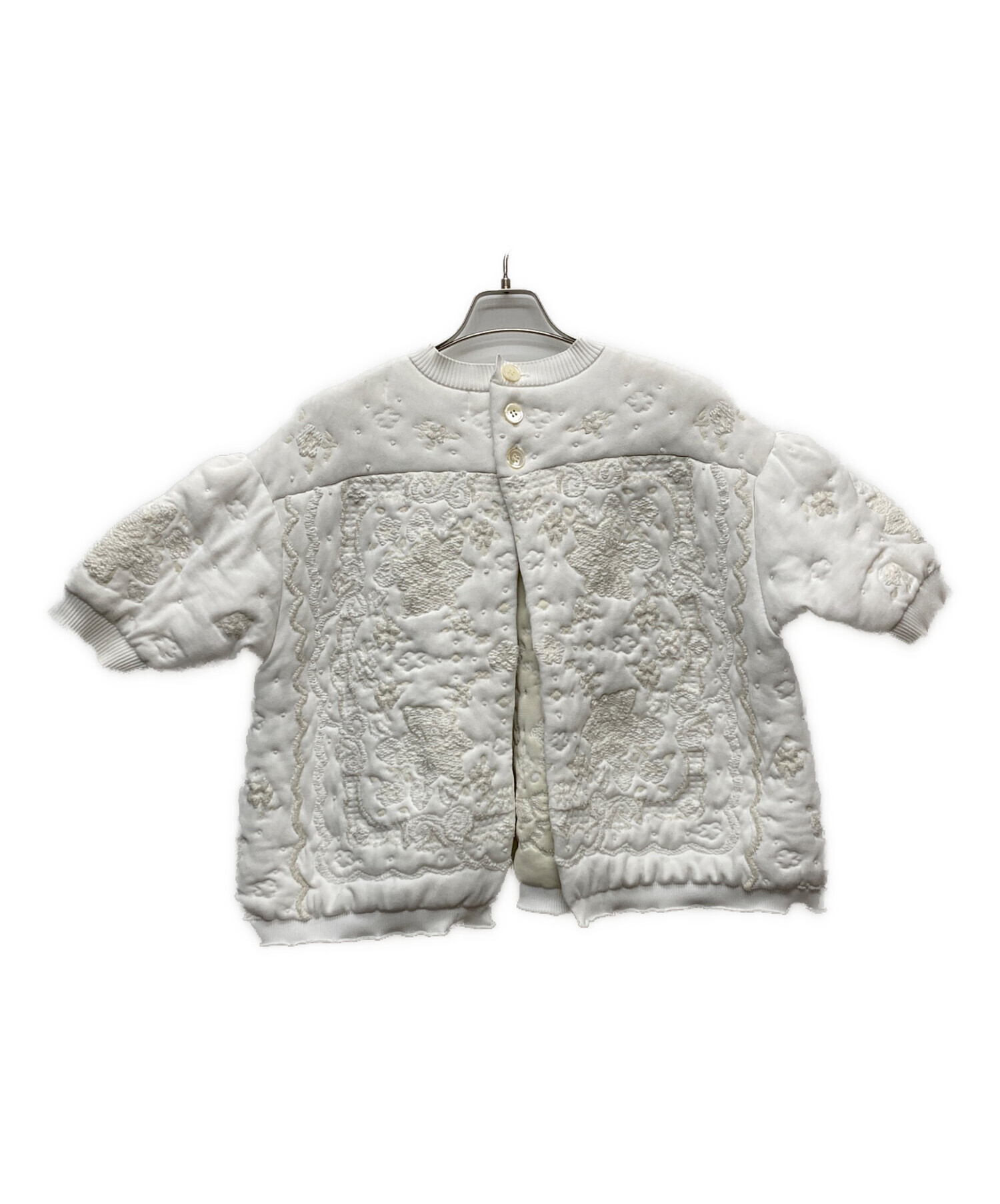 23SS　TAO　タオ　コムデギャルソン　花刺繍ボーダーニット 後ろボタン　S 中古・古着通販】TAO COMME des GARCONS (タオ コムデギャルソン) 立体