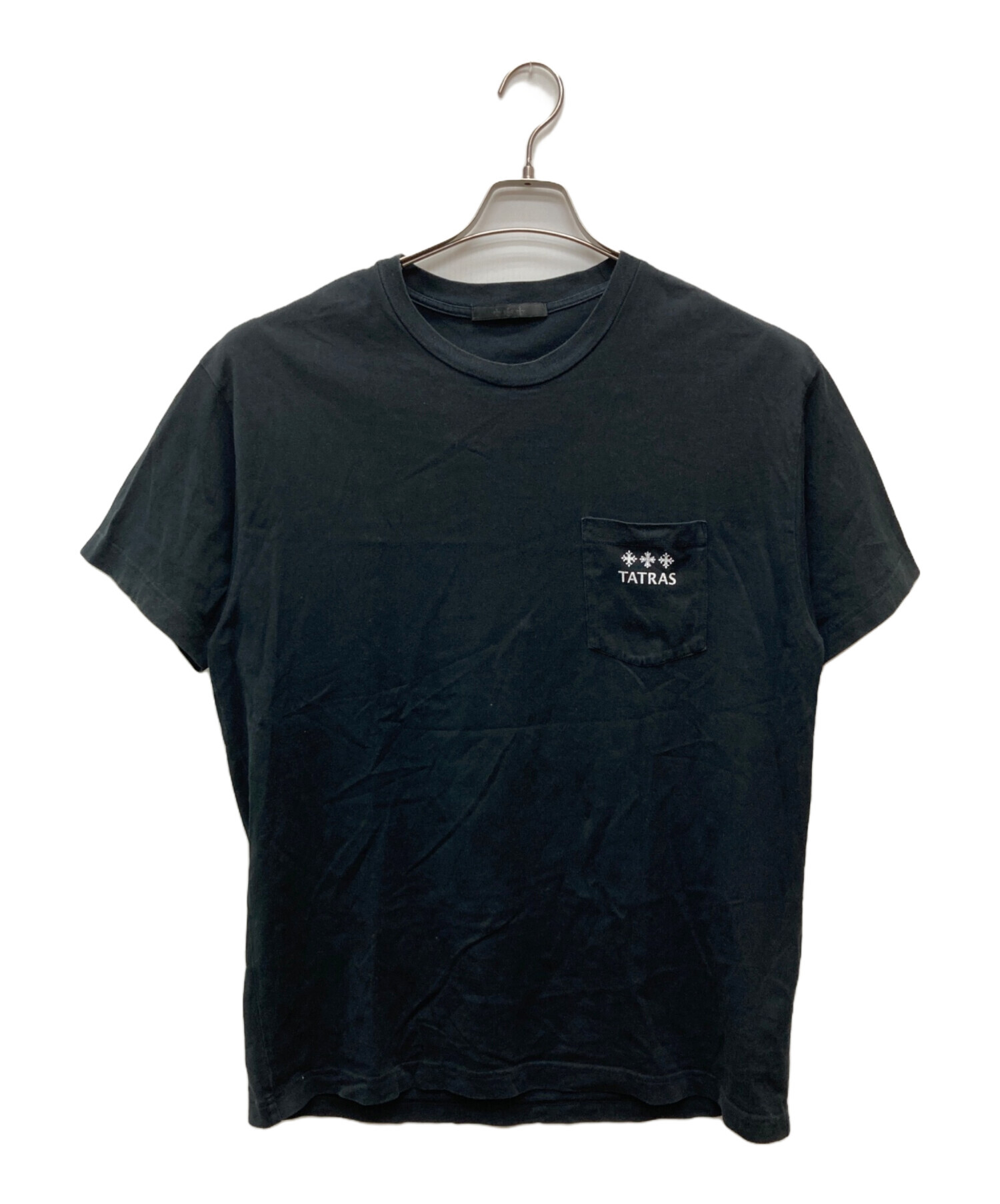 美品 TATRAS タトラス 両面 ラバー ロゴ ブラック イカロ 半袖Tシャツ 美品 TATRAS タトラス 両面 ラバー ロゴ ブラック イカロ 半袖Tシャツ
