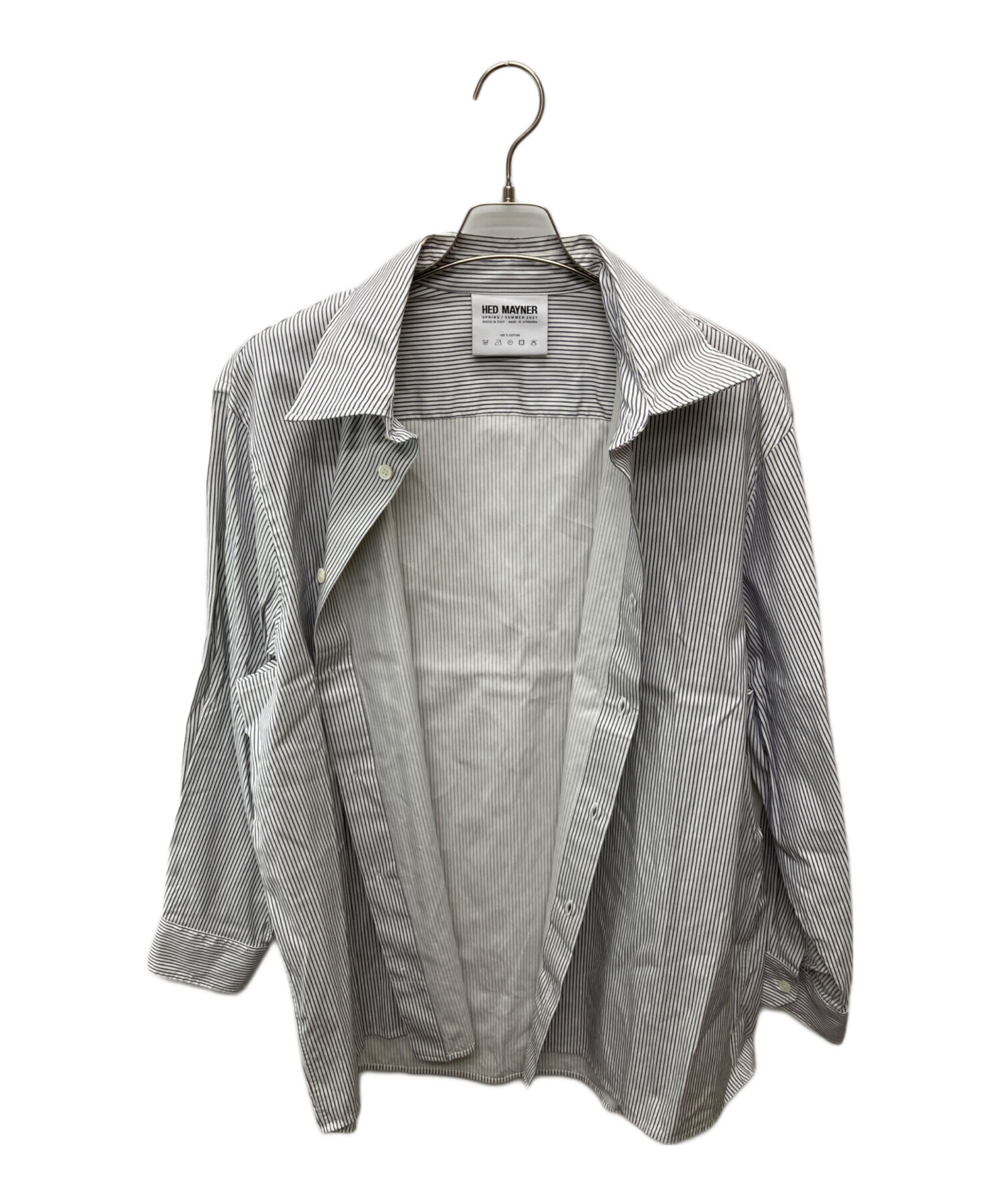 中古・古着通販】Hed Mayner (ヘド メイナー) ストライプシャツ