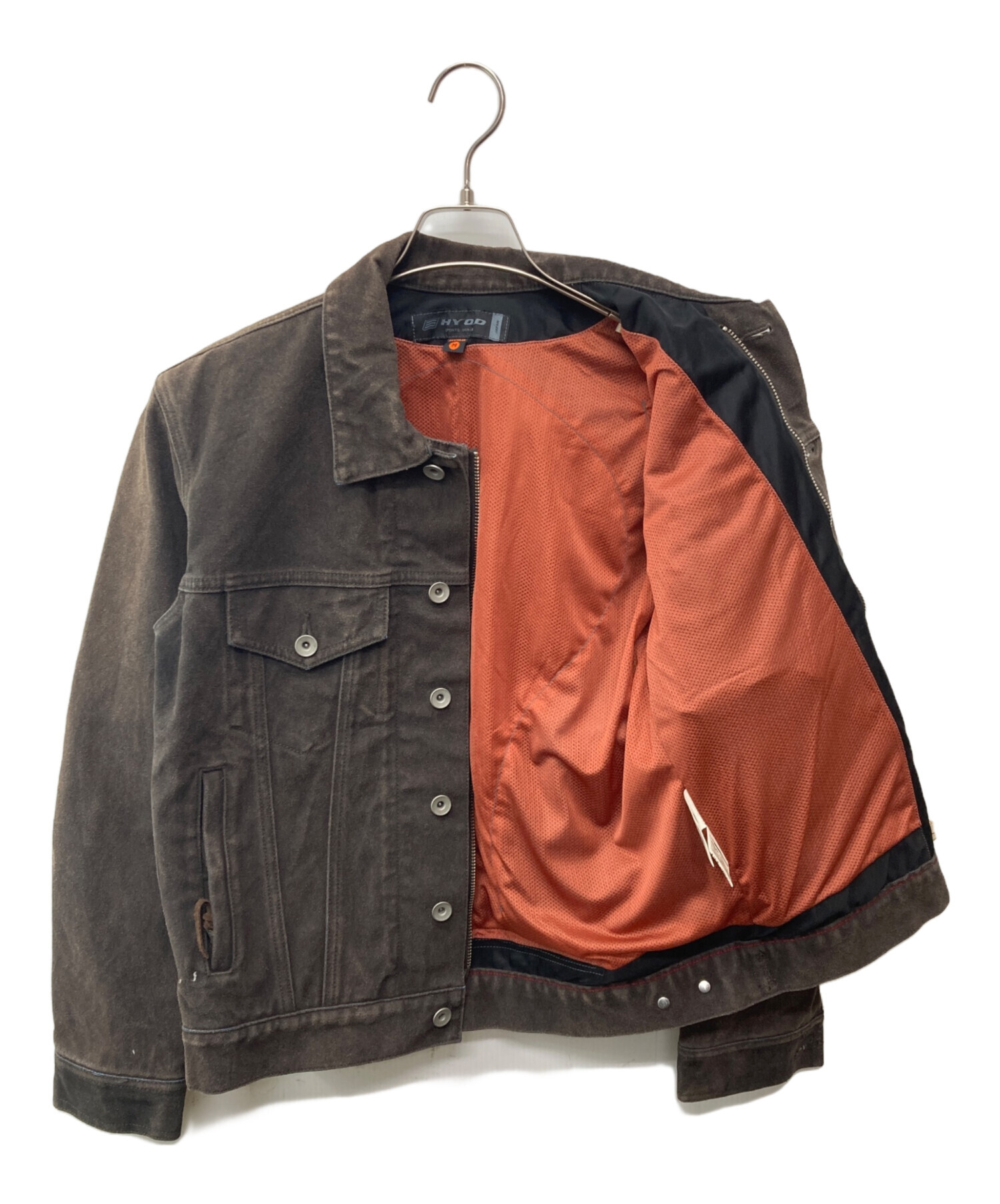 HYOD レザー ジャケット ブラウン 中古・古着通販】HYOD (ヒョウドウ) レザージップジャケット ブラウン