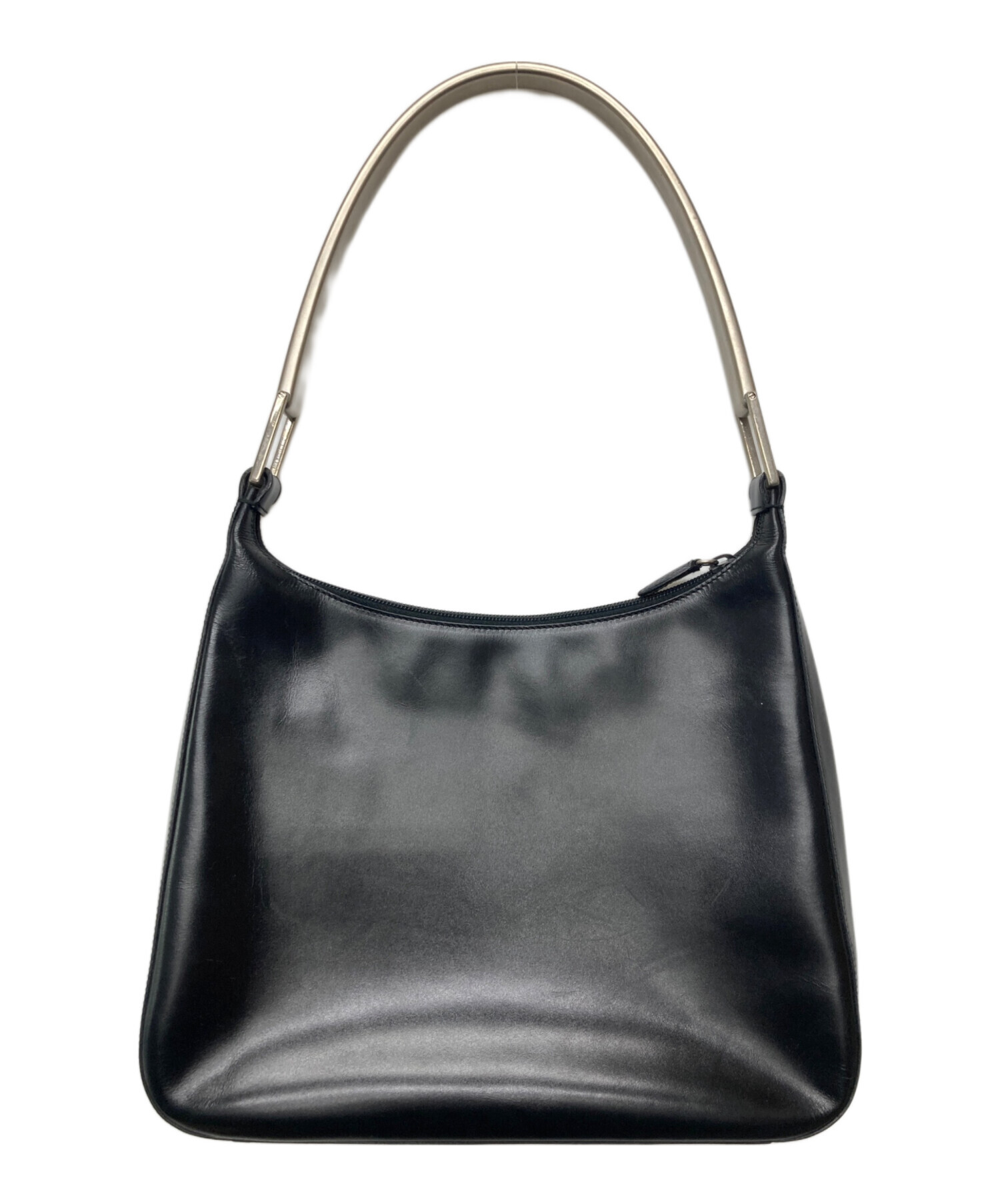 中古・古着通販】PRADA (プラダ) レザーワンショルダーバッグ ブラック 