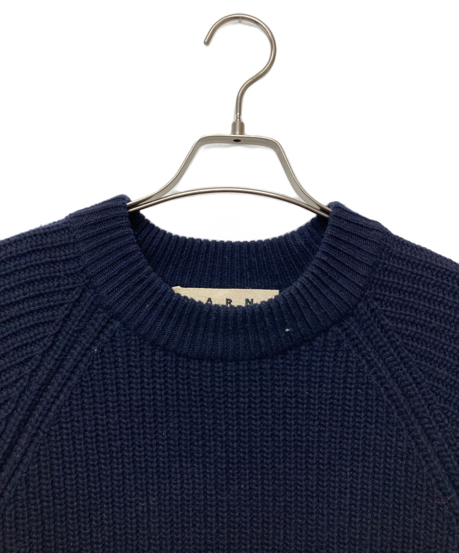 中古・古着通販】MARNI (マルニ) 19AWクルーネックニット ネイビー
