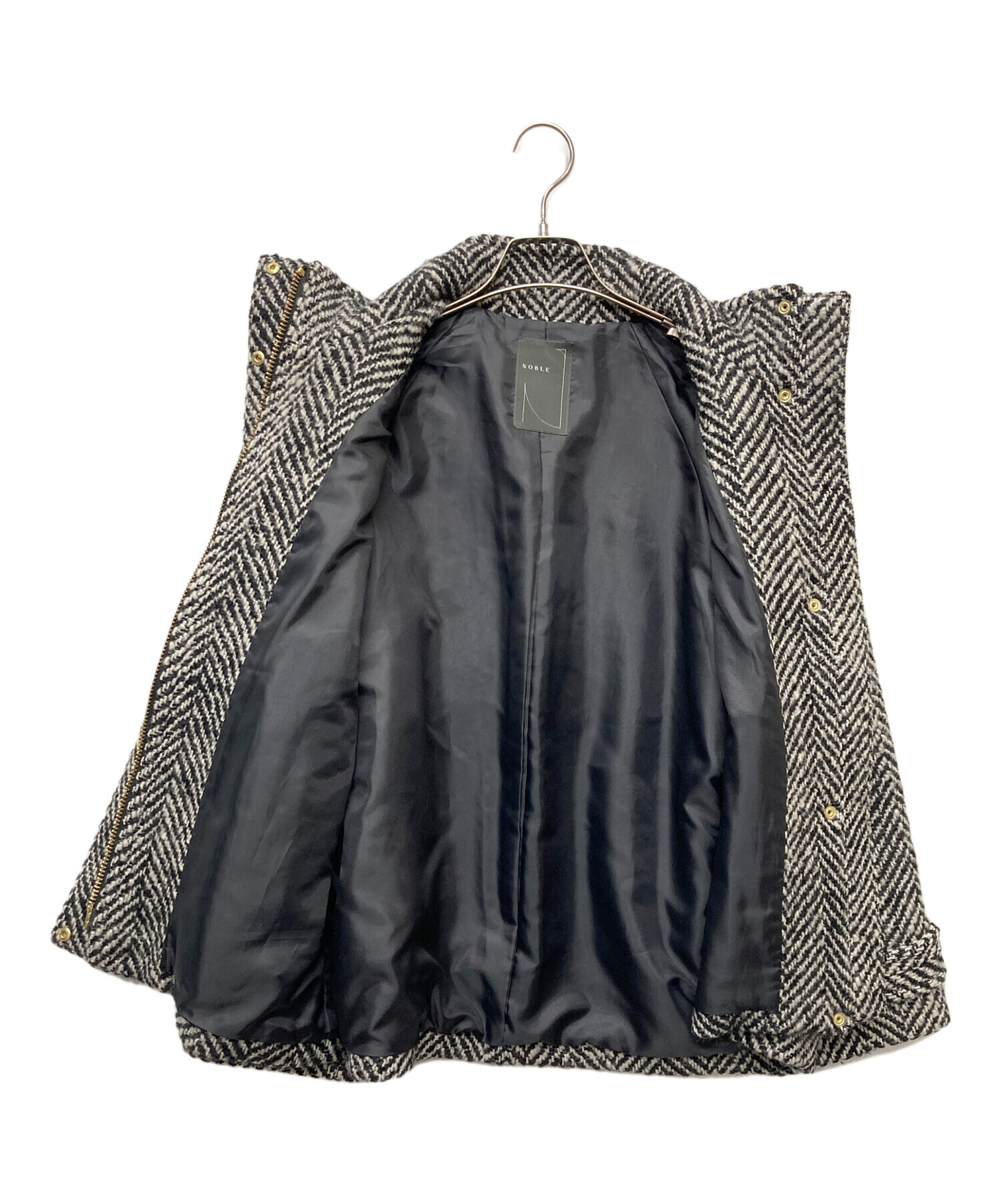 中古・古着通販】Noble (ノーブル) ビッグヘリンボンショートブルゾン