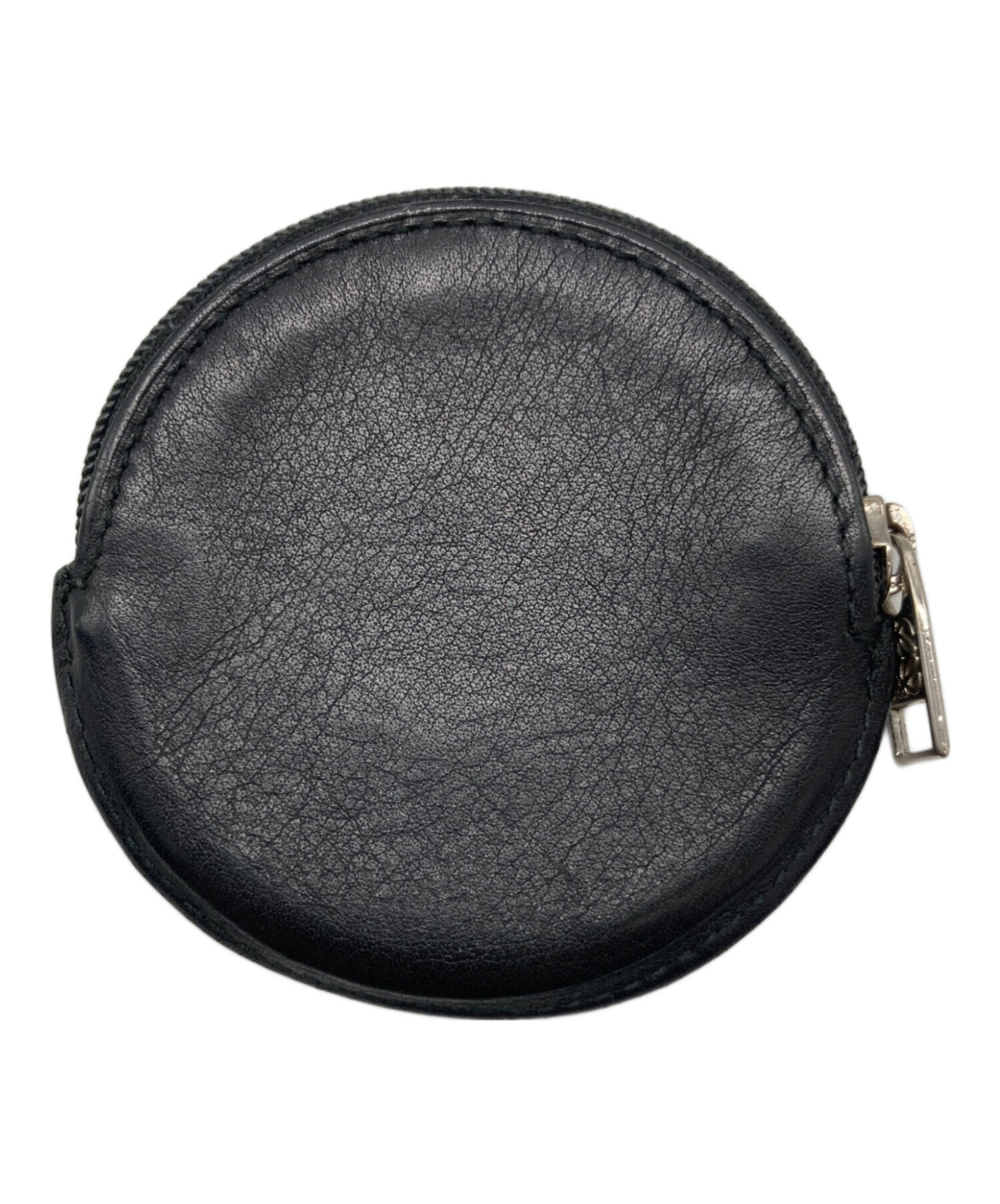 中古・古着通販】LOEWE (ロエベ) 円形レザーコインケース ブラック 