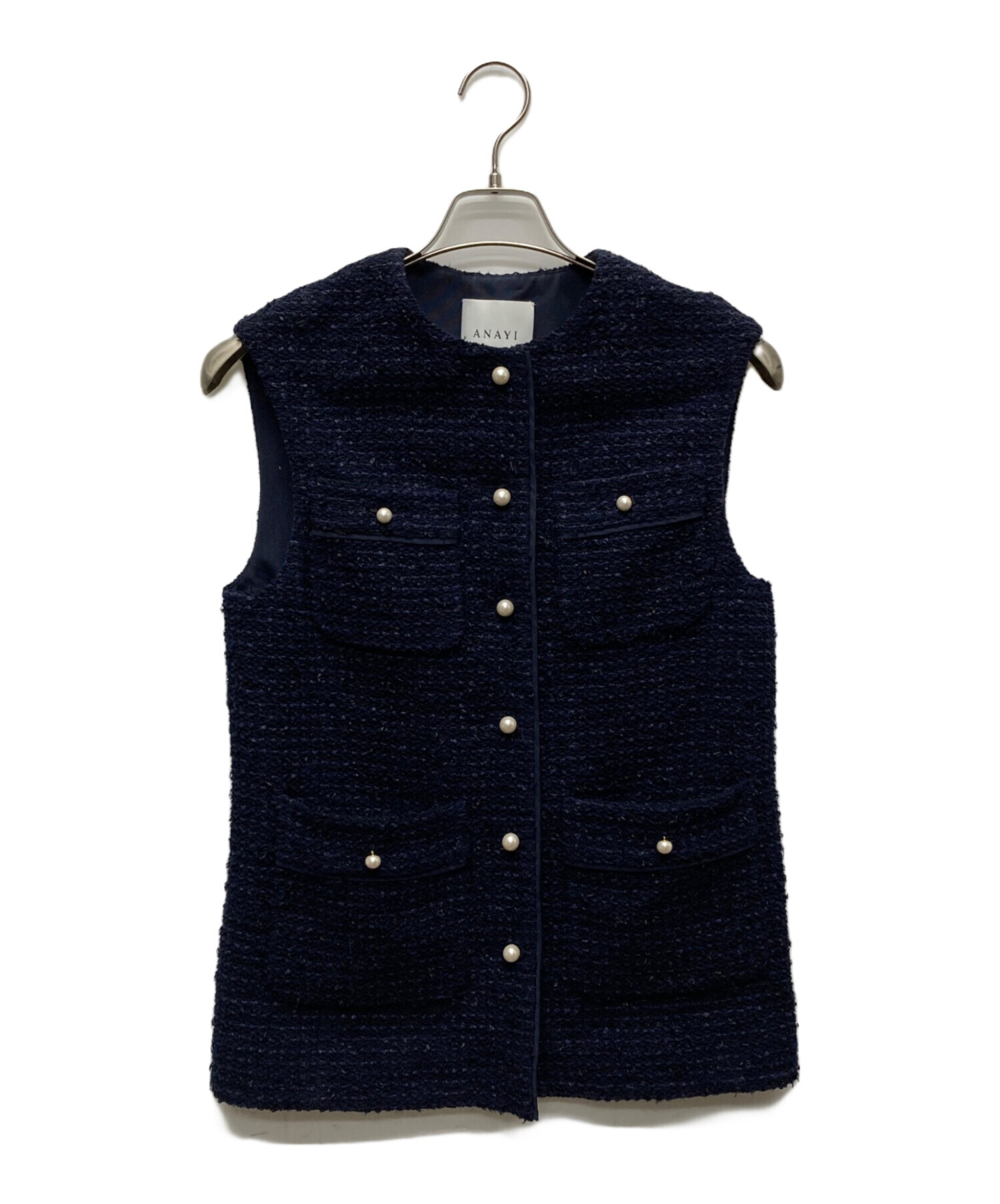 中古・古着通販】ANAYI (アナイ) ミツイードポケットジレベスト/102217