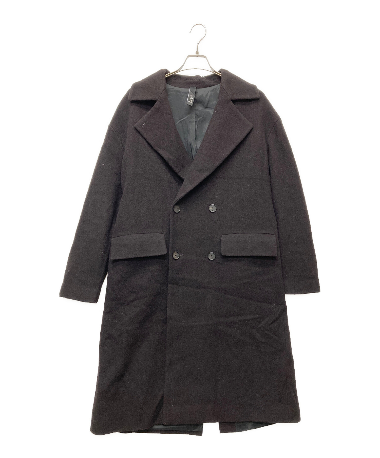 中古・古着通販】HEVO (イーヴォ) ウールコート ブラウン サイズ:48