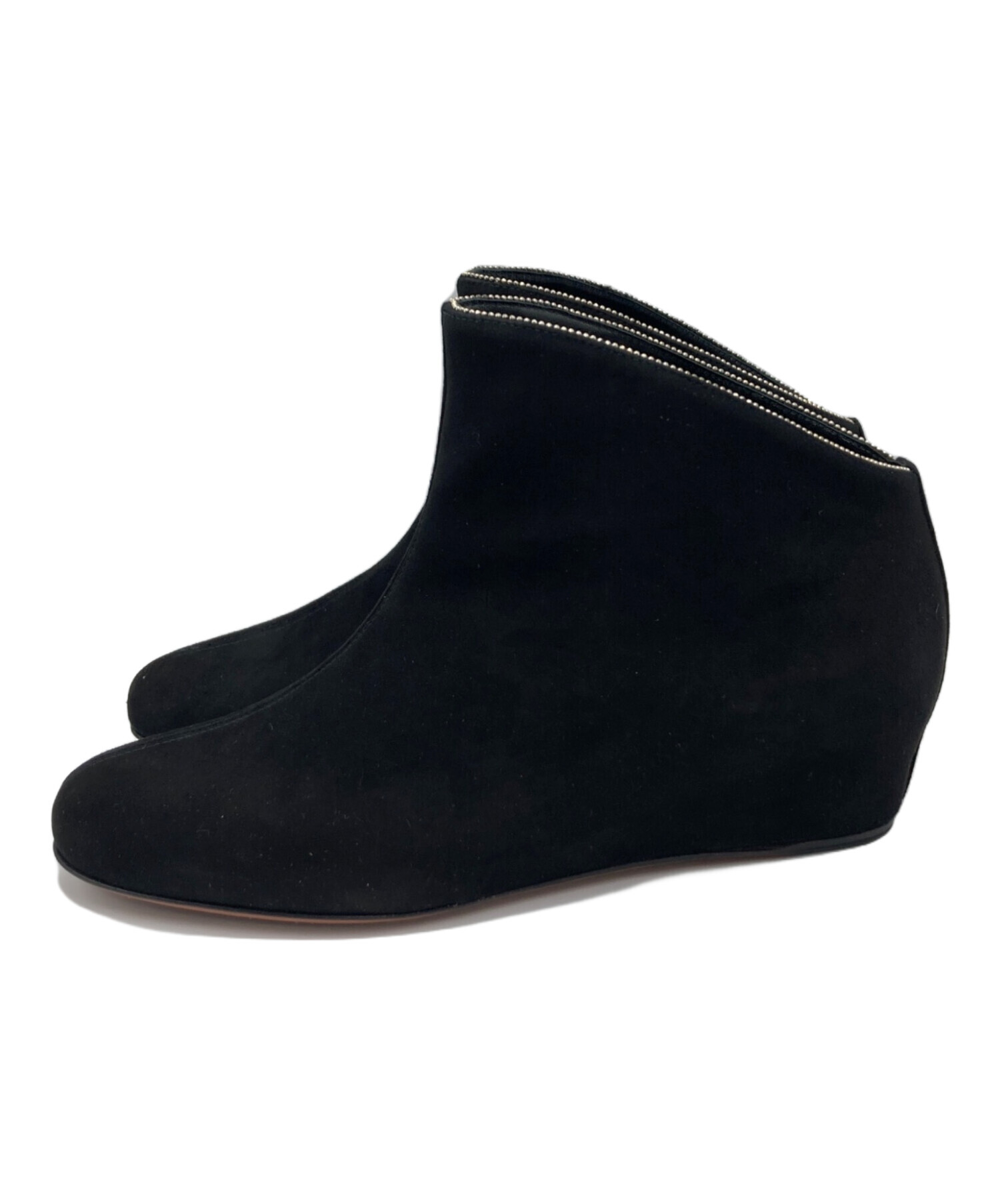 ALAIA paris ショートブーツ 中古・古着通販】ALAIA (アライア) スウェードショートブーツ ブラック