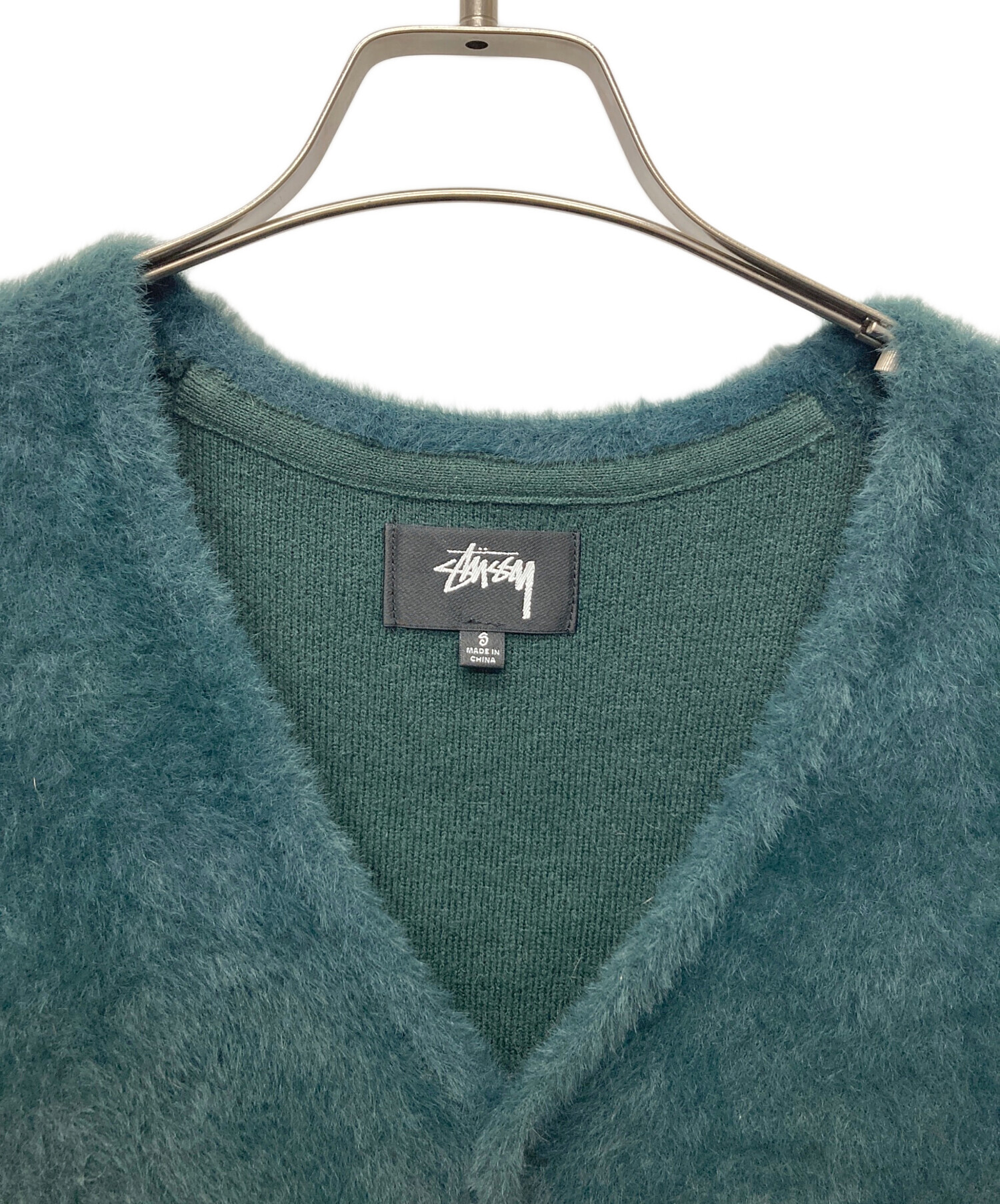 中古・古着通販】stussy (ステューシー) SHAGGY CARDIGAN グリーン