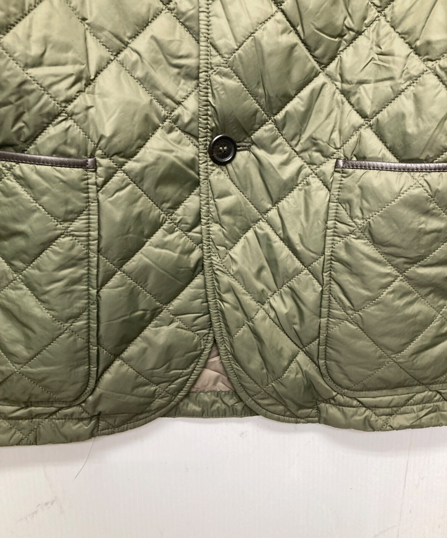 中古・古着通販】dunhill (ダンヒル) 襟レザーキルティングテーラード