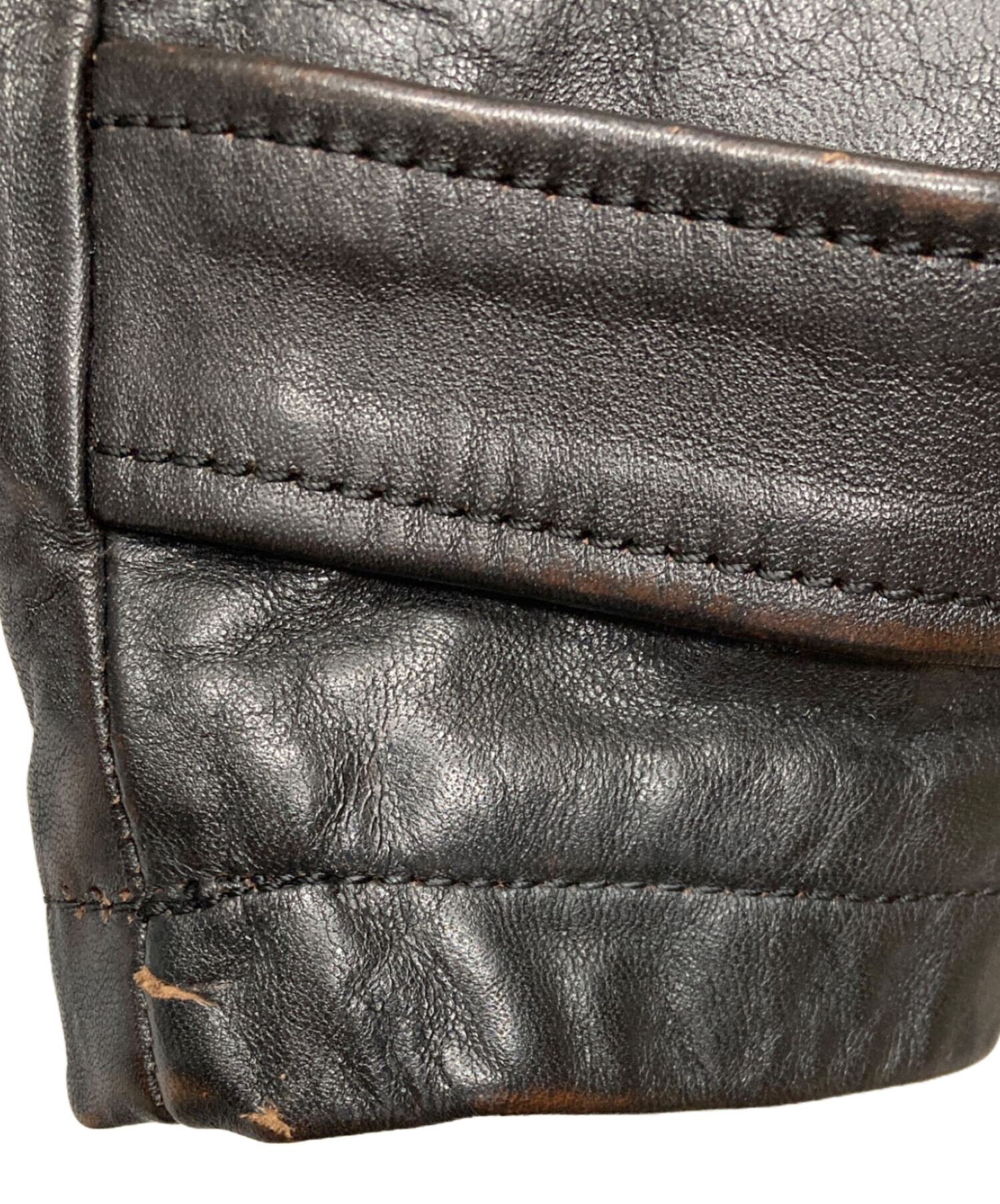 中古・古着通販】CIDU LEATHERS (シヅレザー) ファー切替レザー