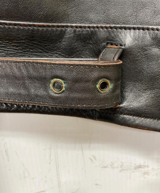 中古・古着通販】CIDU LEATHERS (シヅレザー) ファー切替レザー