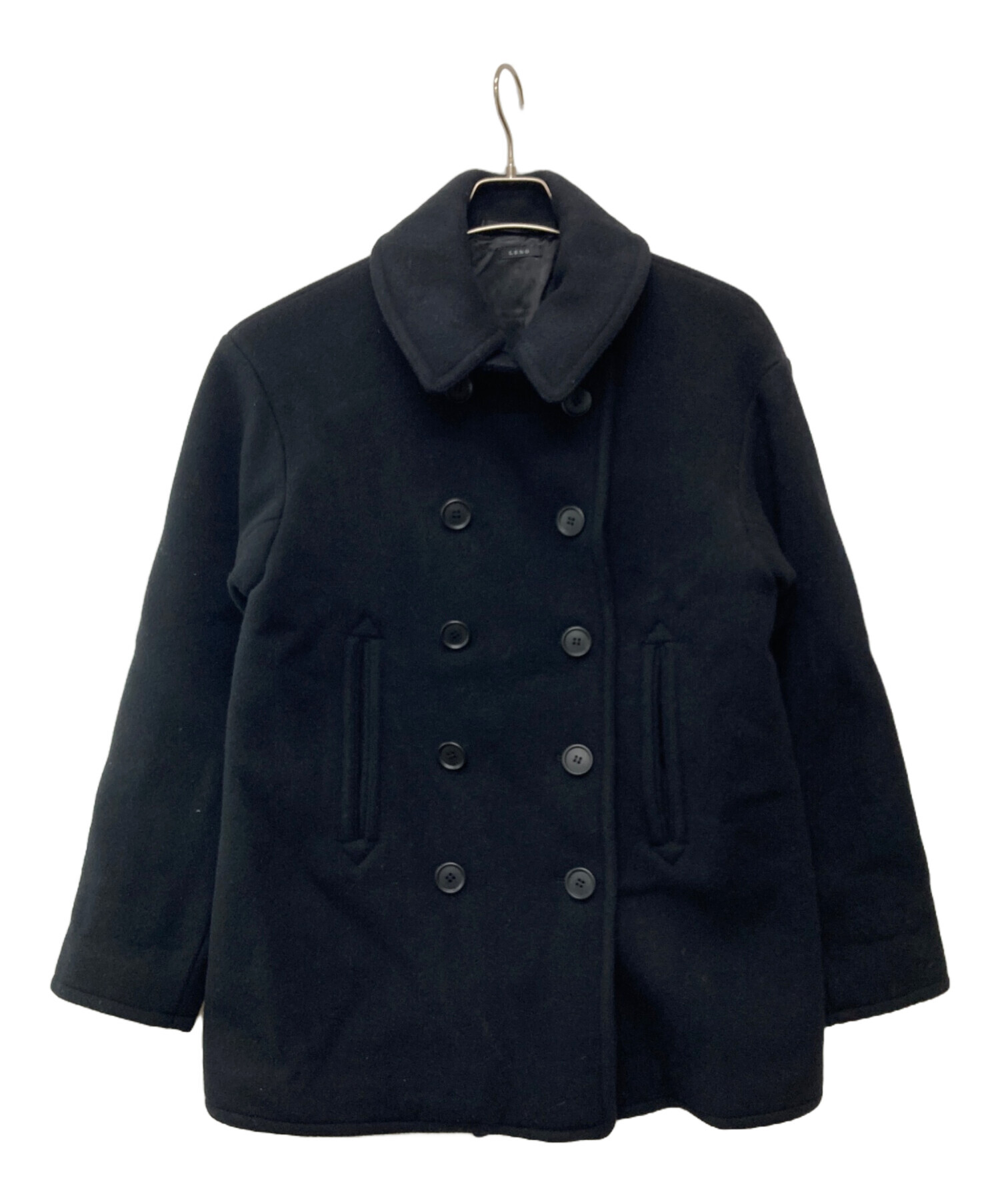 中古・古着通販】LENO (リノ) Pコート ブラック サイズ:1｜ブランド 