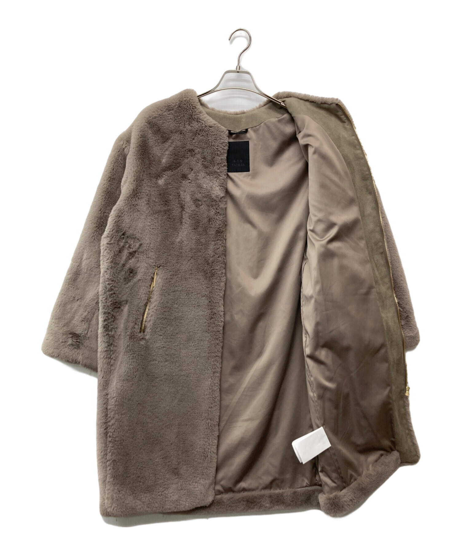中古・古着通販】TATRAS (タトラス) タミルボアコート ブラウン サイズ 