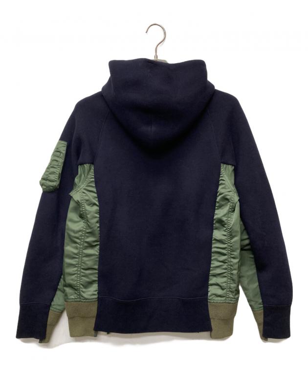 中古・古着通販】sacai (サカイ) Sponge Sweat x Nylon Twill Hoodie
