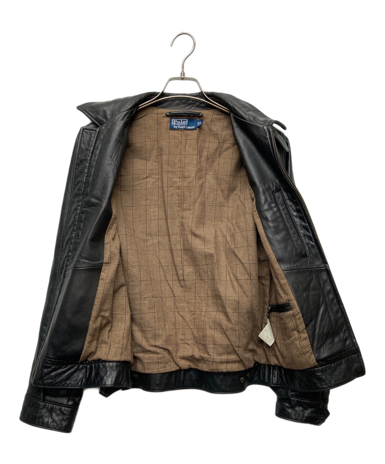 Polo by Ralph Lauren ラムレザー ブラックジャケット S 中古・古着通販】POLO RALPH LAUREN (ポロ・ラルフローレン