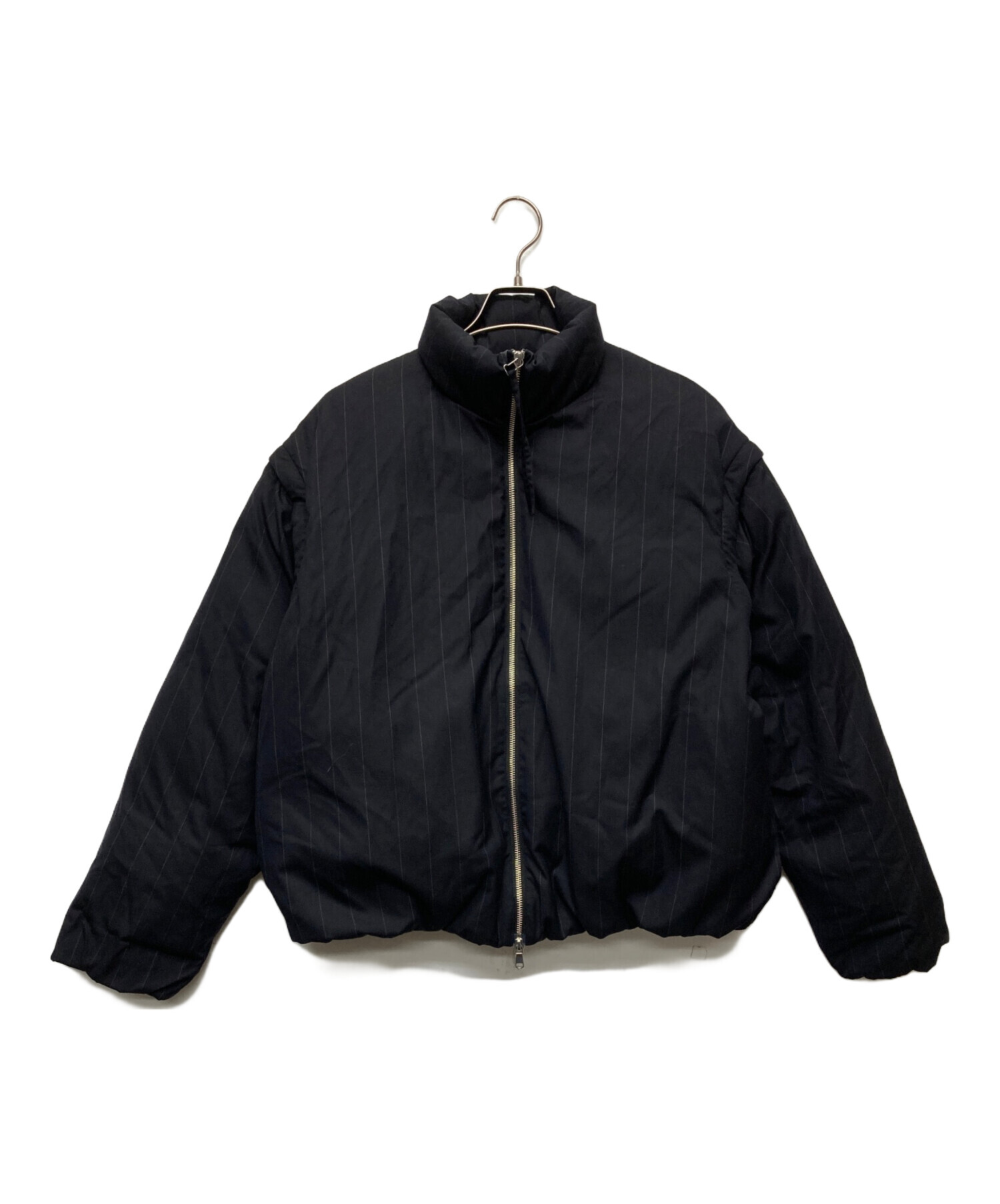 seeall minimal down jacket grey stripe 【公式通販】
