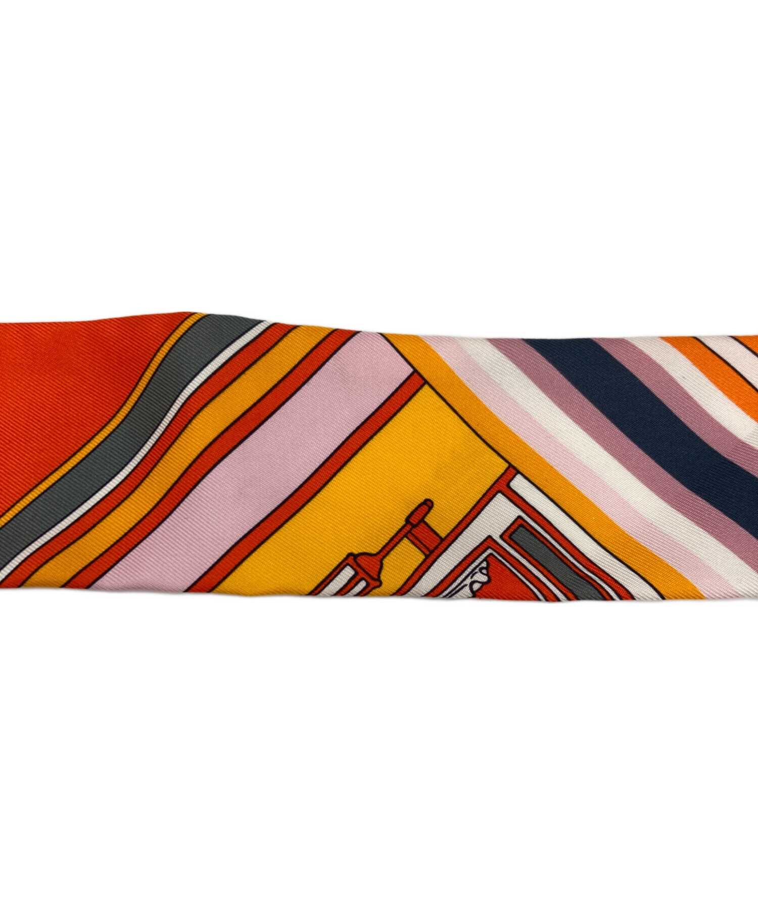 中古・古着通販】HERMES (エルメス) ツイリースカーフタイ オレンジ