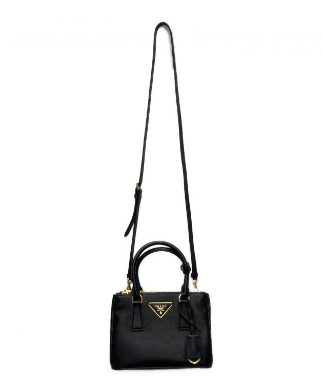 中古・古着通販】PRADA (プラダ) ガレリア サフィアーノレザー ミニ