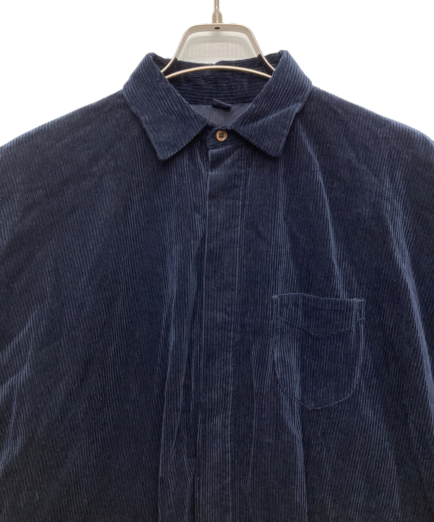 45R★コーデュロイのビッグシャツ ネイビー 中古・古着通販】45R (フォーティファイブ・アール) コーデュロイ