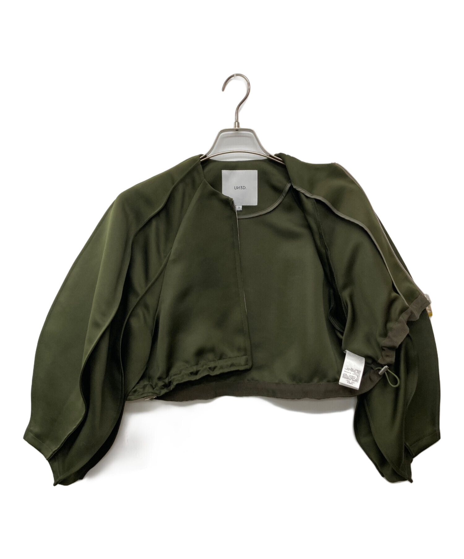 【UN3D.】アウトシームショートブルゾン カーキー 美品☆ UN3D. アウトシームショートブルゾン カーキ - メルカリ