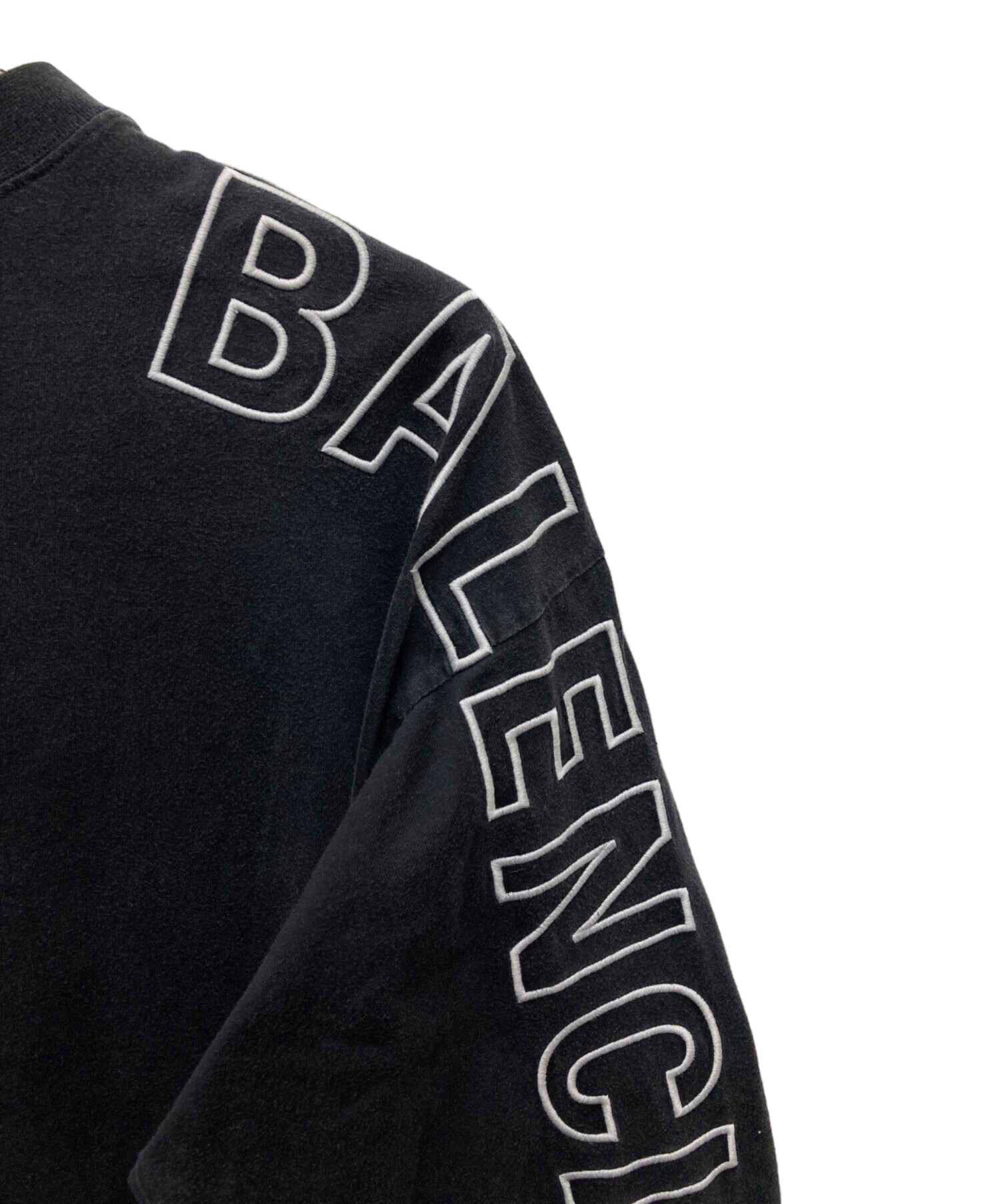 バレンシアガ サイズ:2  739027 TPVU6 フロントロゴ長袖カットソー 中古 SS13 中古・古着通販】BALENCIAGA (バレンシアガ) ロゴ刺繍ロングスリーブ
