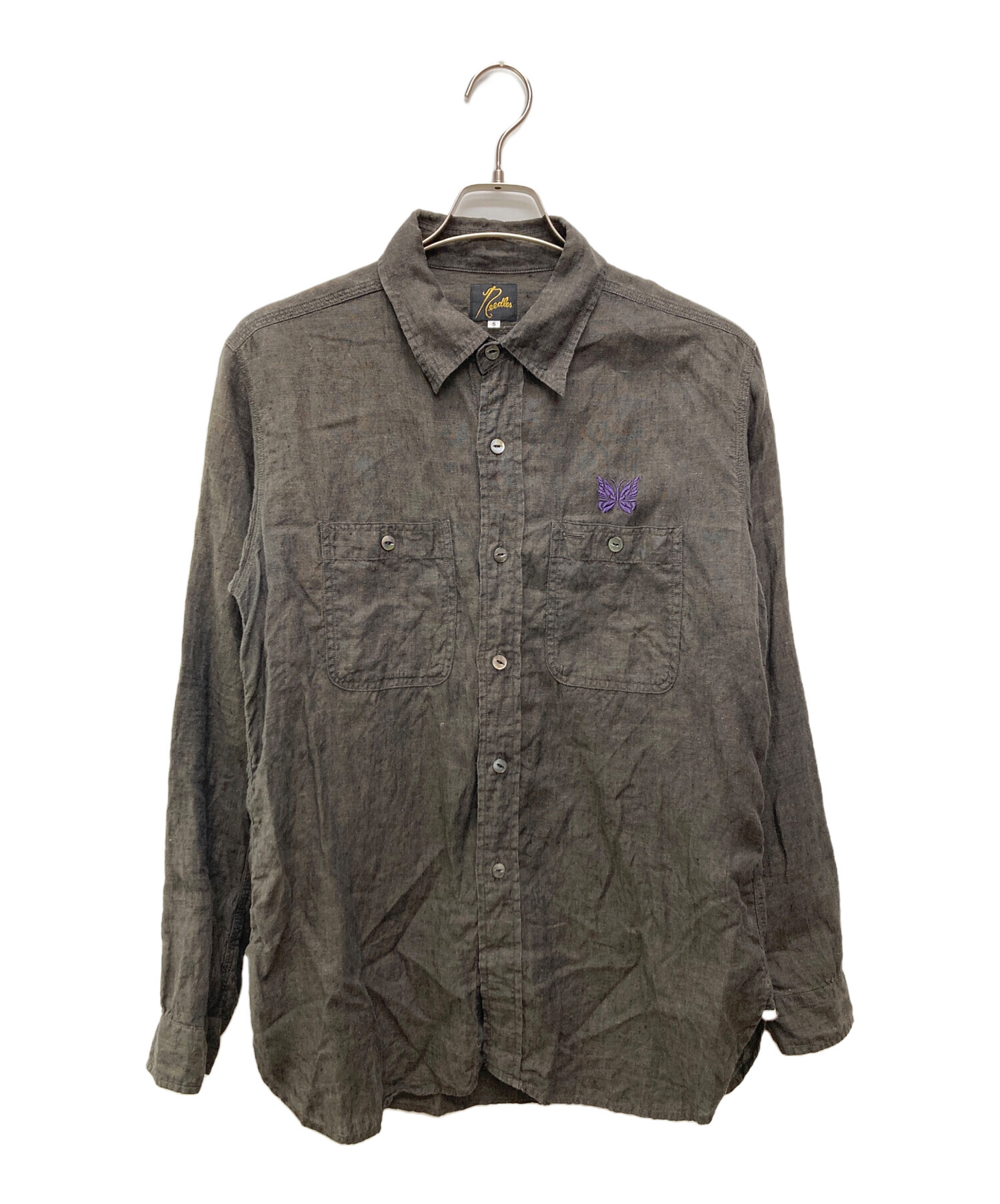 中古・古着通販】Needles (ニードルズ) Blue Chambray Linen Work