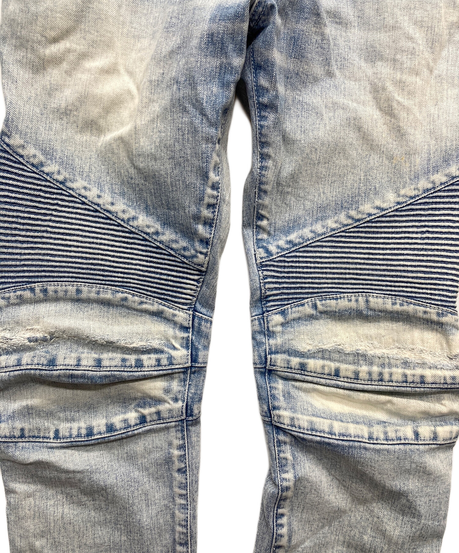 中古・古着通販】BALMAIN (バルマン) バイカーデニム ブルー サイズ