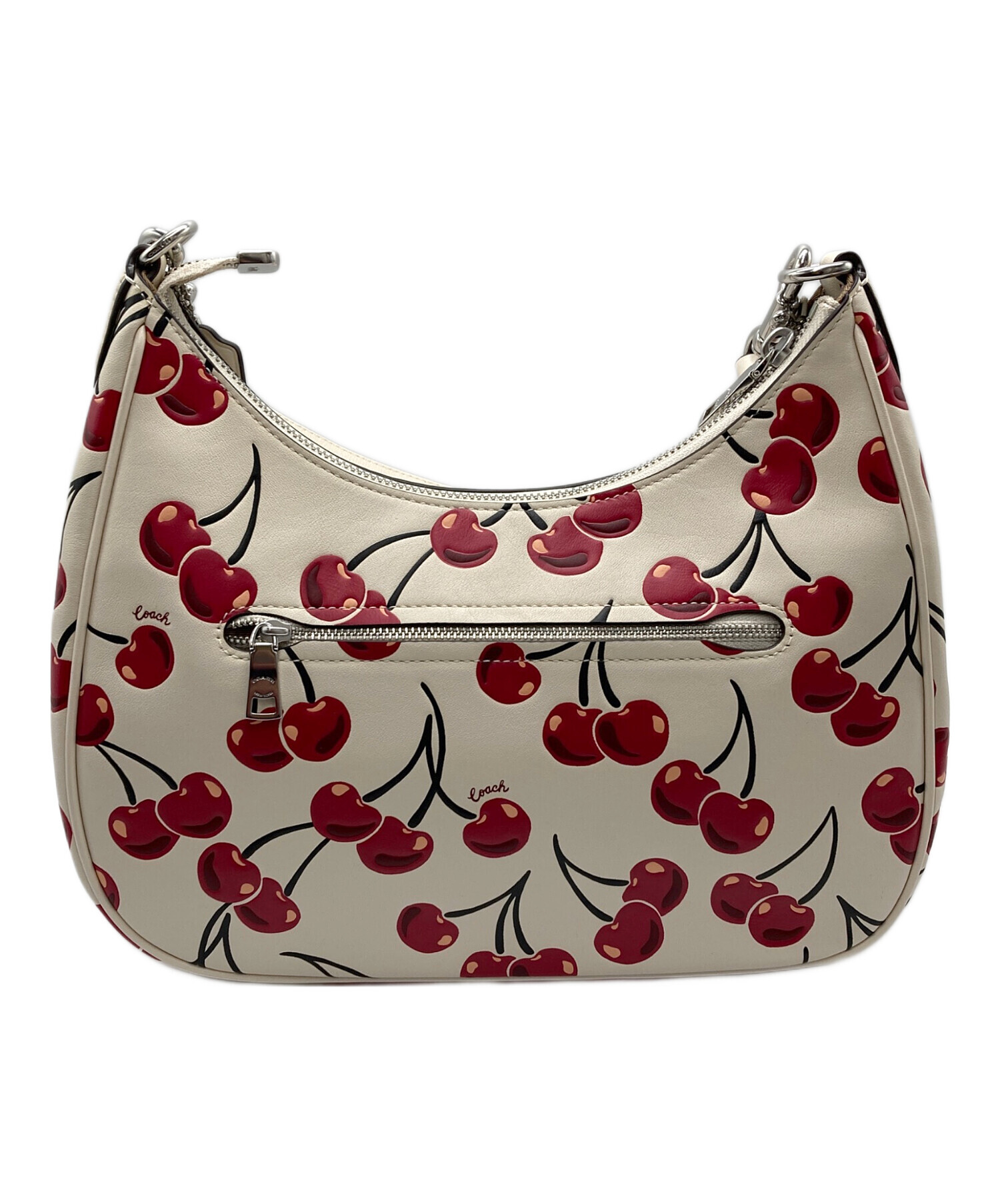 中古・古着通販】COACH (コーチ) テリ ホーボー バッグ・チェリー